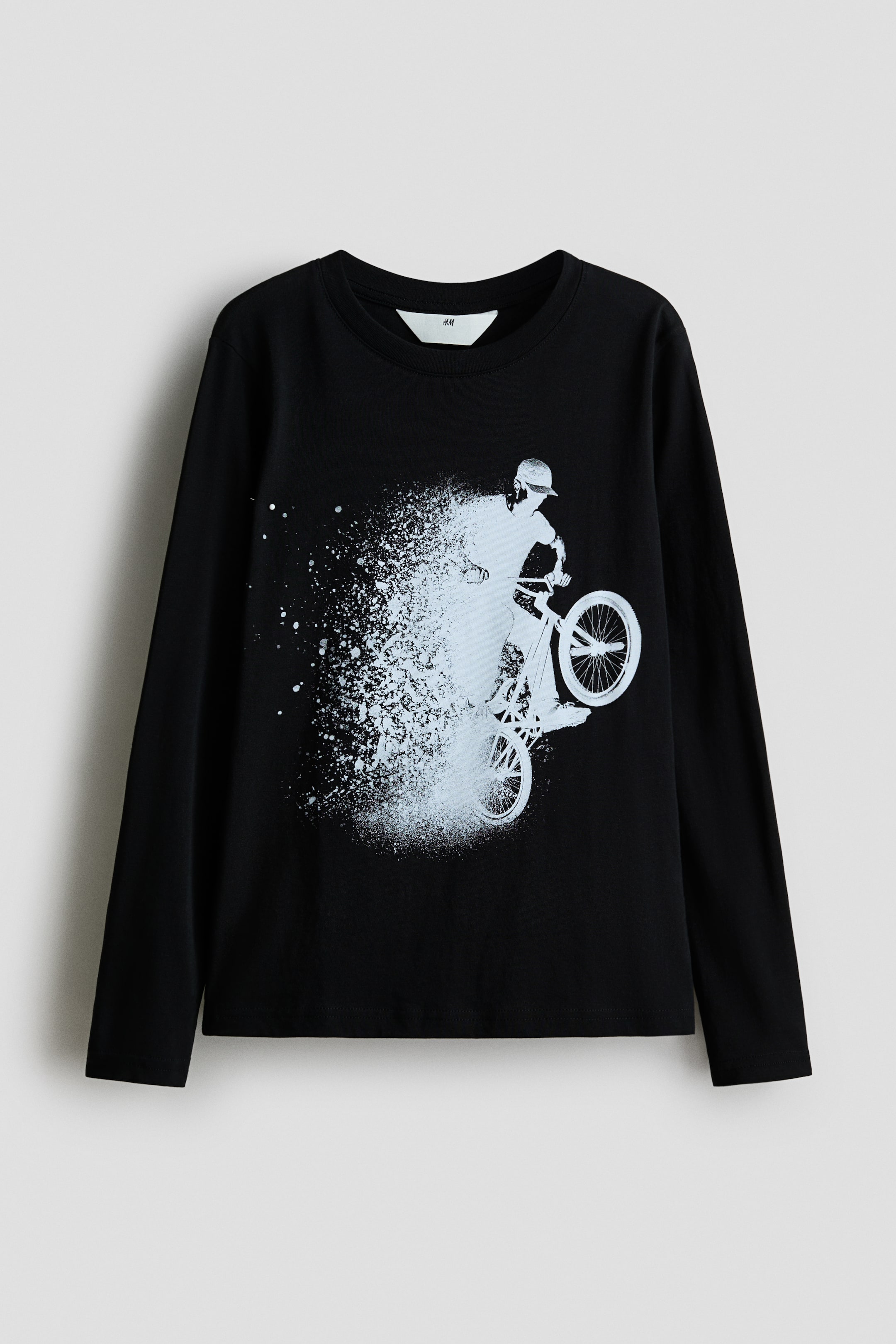 Büyük resmi görüntüle: Uzun Kollu Tişört - Siyah/Bisiklet - ÇOCUK | H&M TR 1
