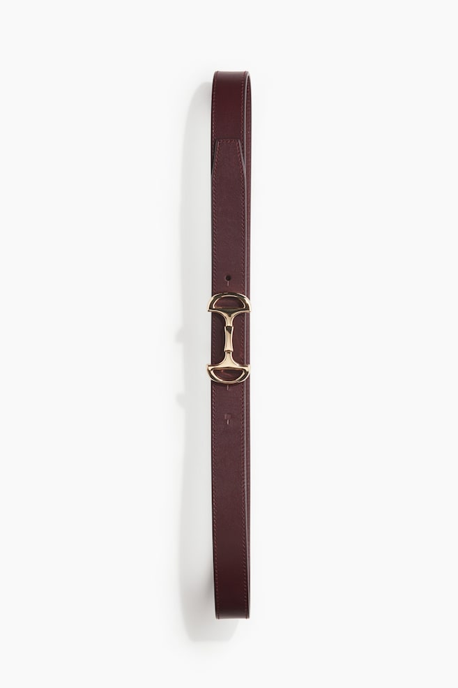 Ceinture en cuir - Bordeaux/Marron - 1