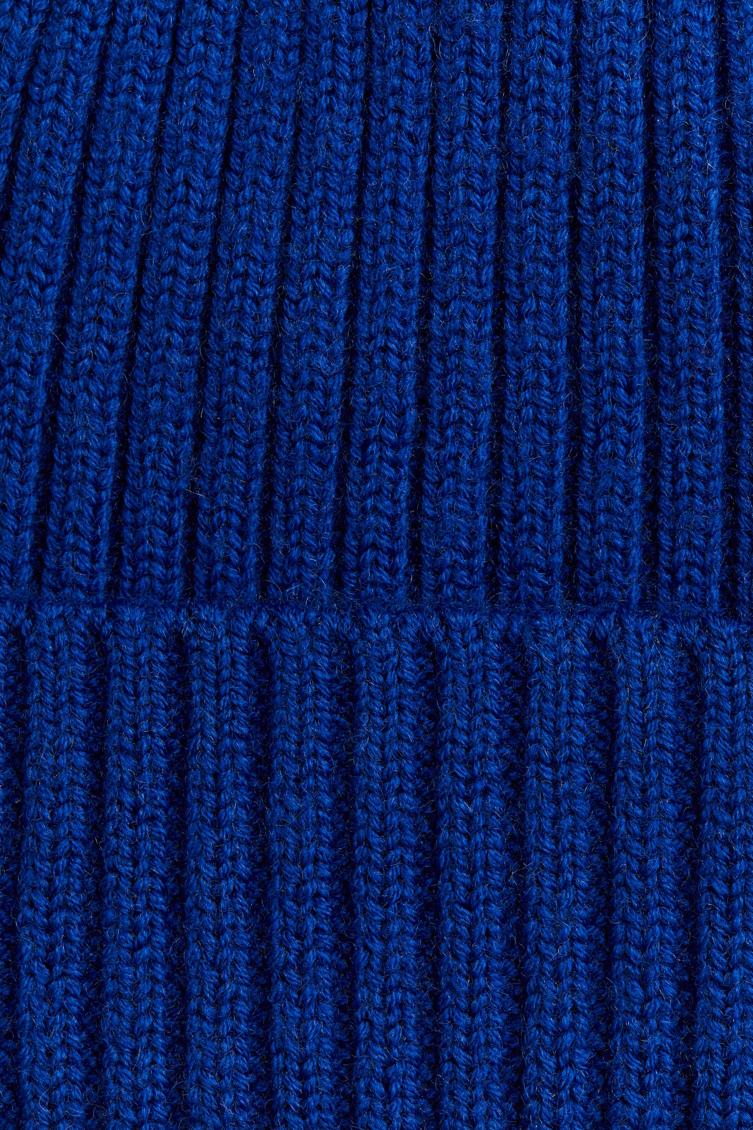 Wool-knit beanie - Bright blue/Brown/Light beige - 2