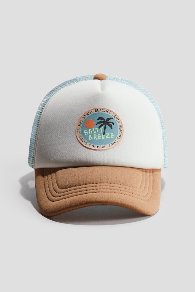 Casquette de camionneur avec motif - Turquoise clair/Brise salée - 1