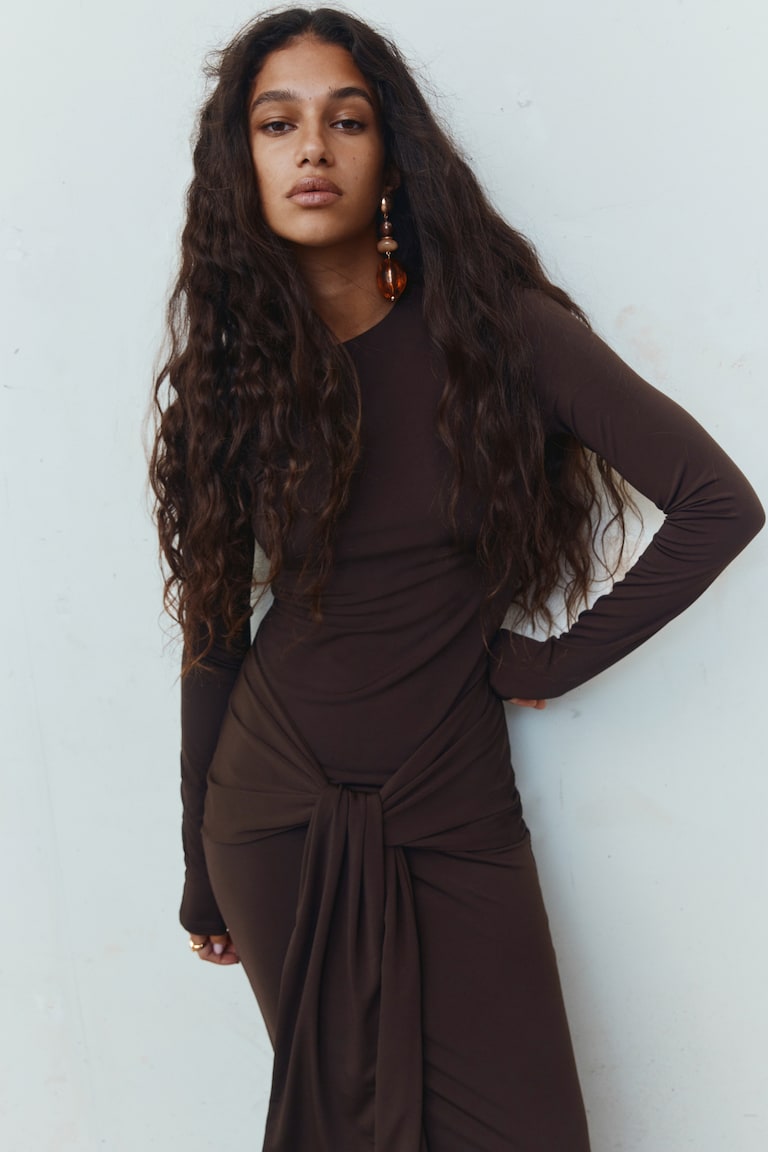 Robe à manches longues en jersey