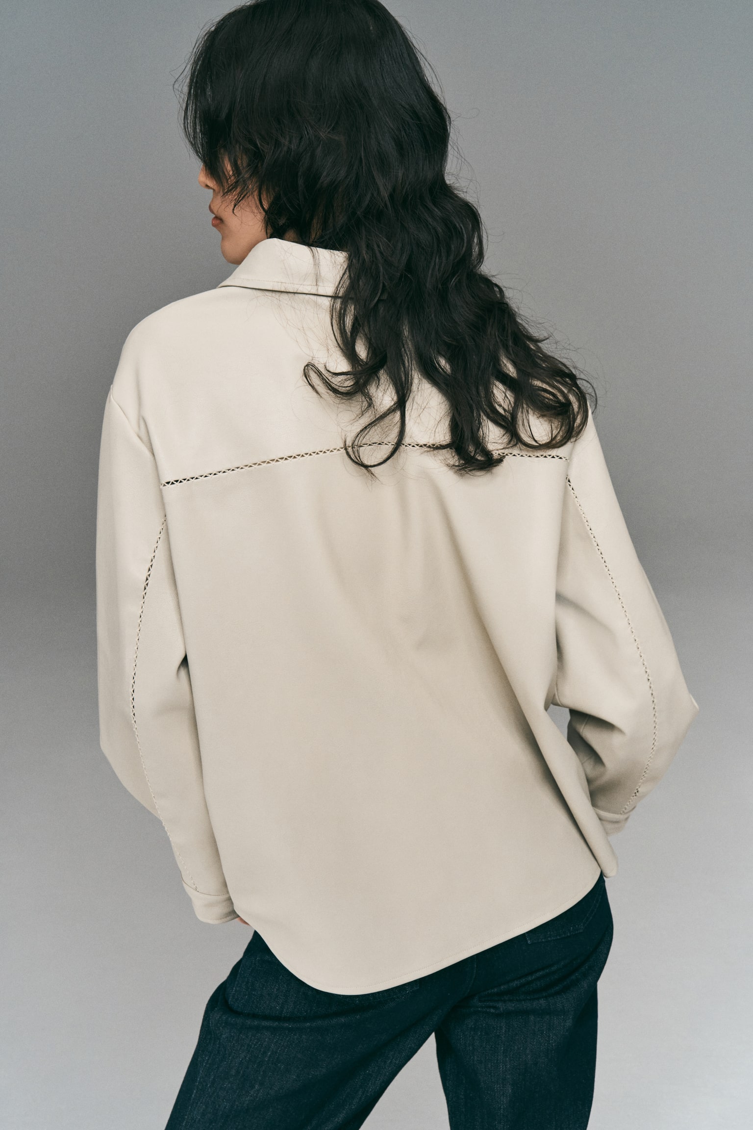 코티드 셔츠 - 라이트 베이지 - 6