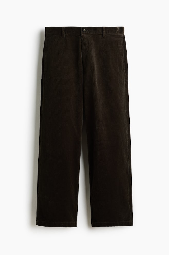 Relaxed-Fit Corduroy Pants - Dark khaki green/Dark brown/Black/Brown/Beige - 1