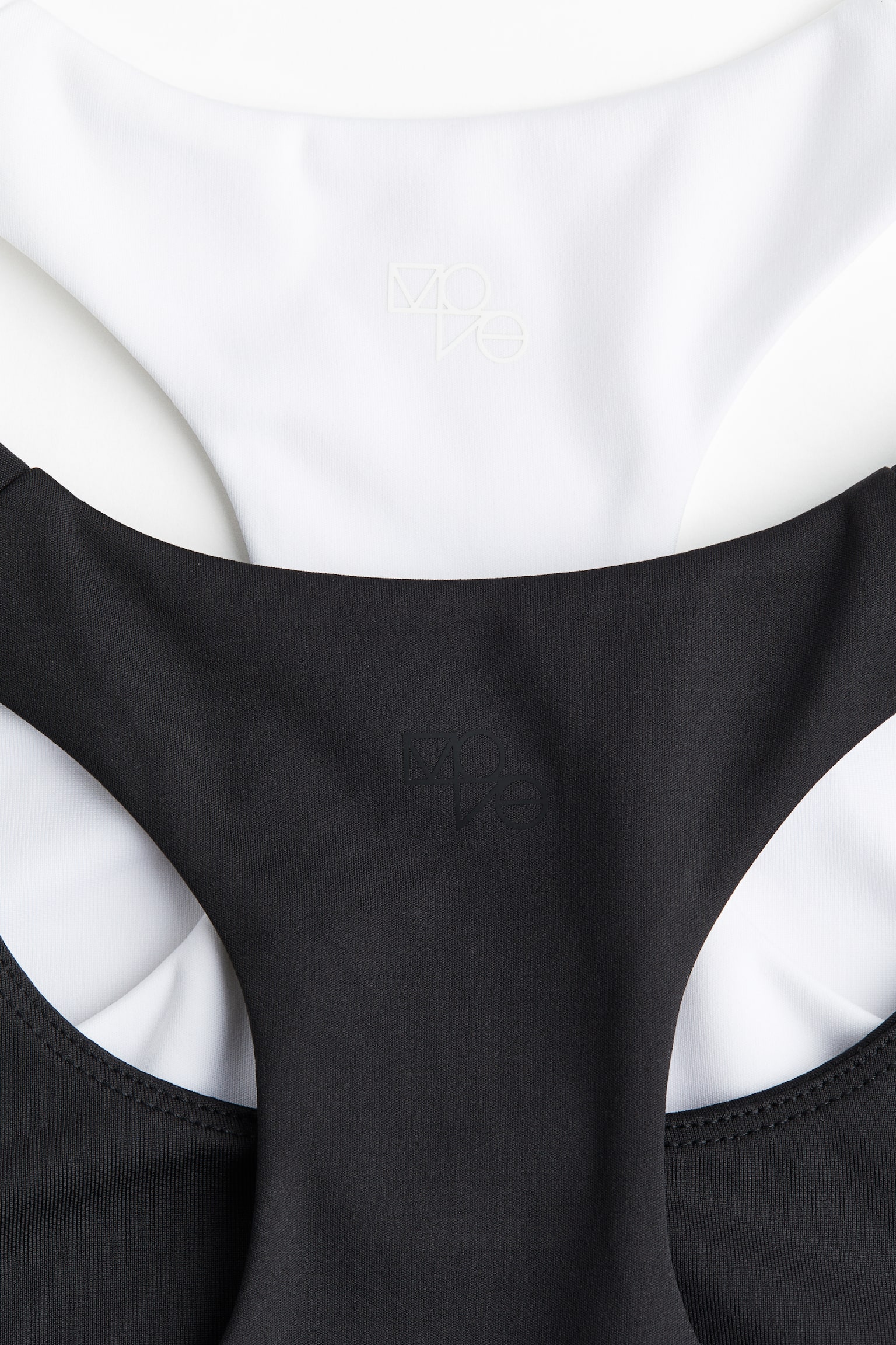 Детские топы H&M Move 2-Pack Sports with DryMove™, цвет: Чёрный / Белый — фото 2