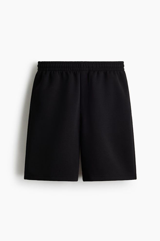 Interlock-Shorts in Relaxed Fit - Schwarz/Braun/Dunkelgrau - 1
