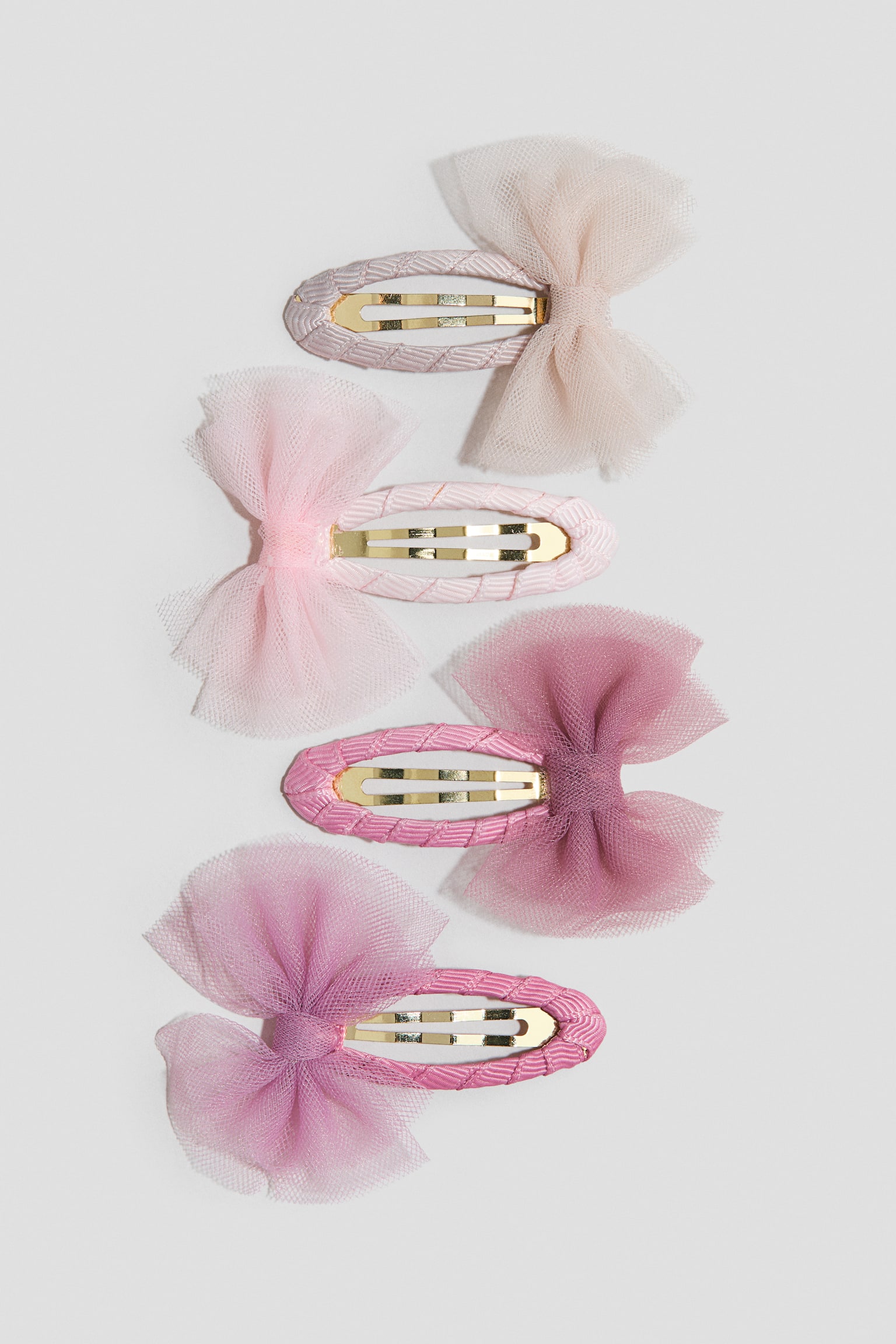 4-pack appliquéd hair clips - Dark dusty pink/Light beige/Blue/Horse/Light purple/Rainbow/Blue/Leopard print