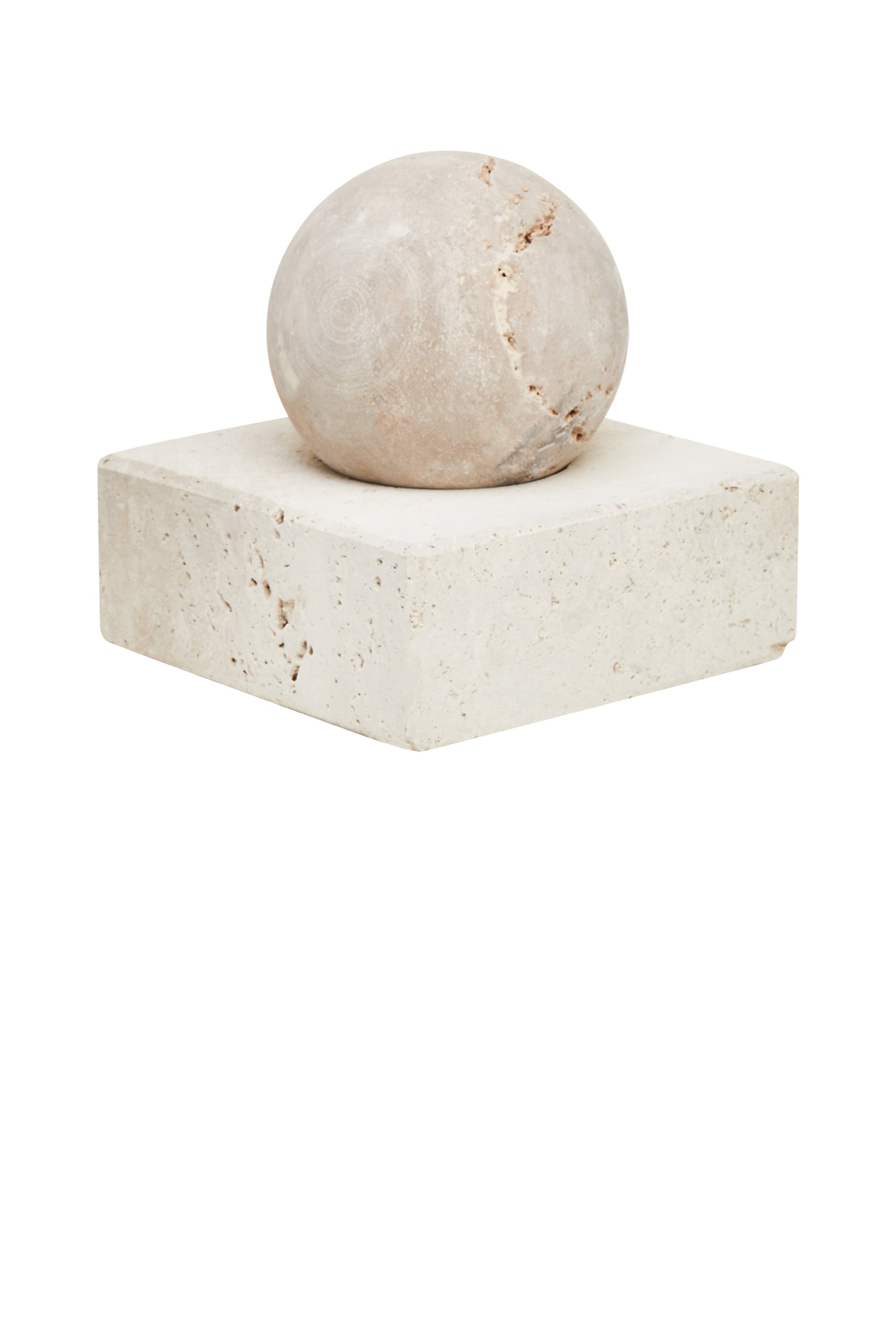 Tibor Travertine Sculpture - Natural - 4