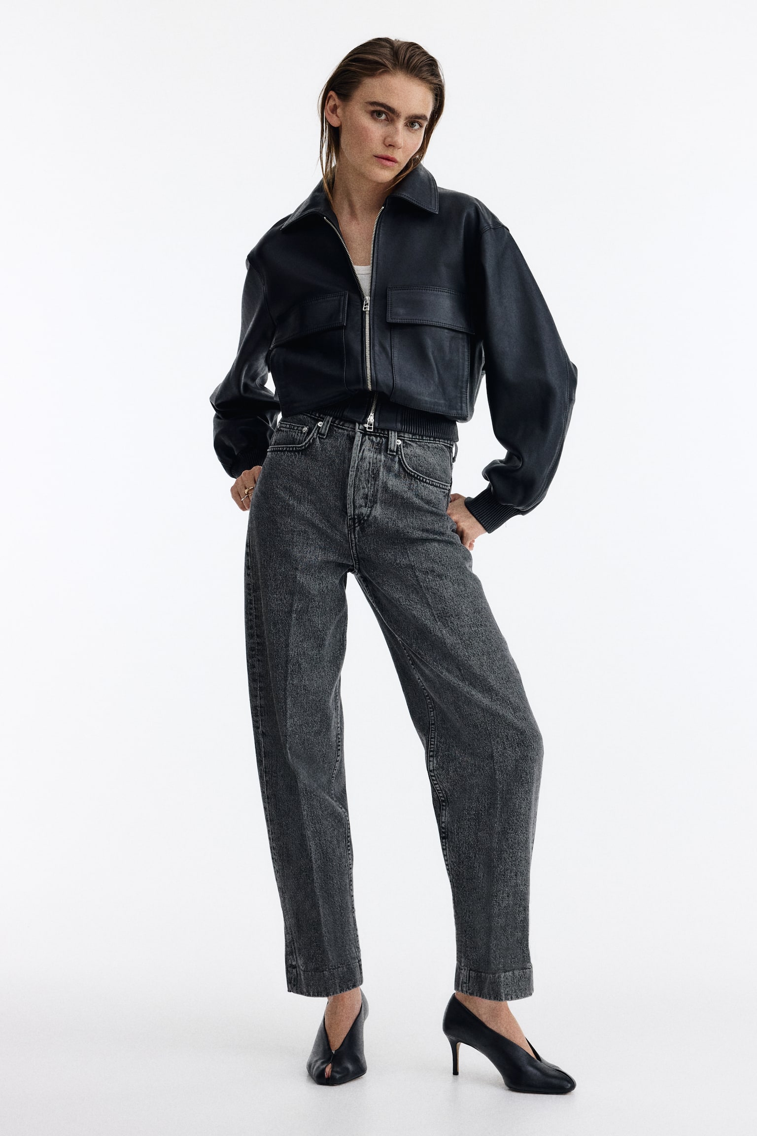 Barrel High Ankle Jeans - Grey/Denim blue/Pale denim blue/Denim blue/Yellow/Light denim blue - 1