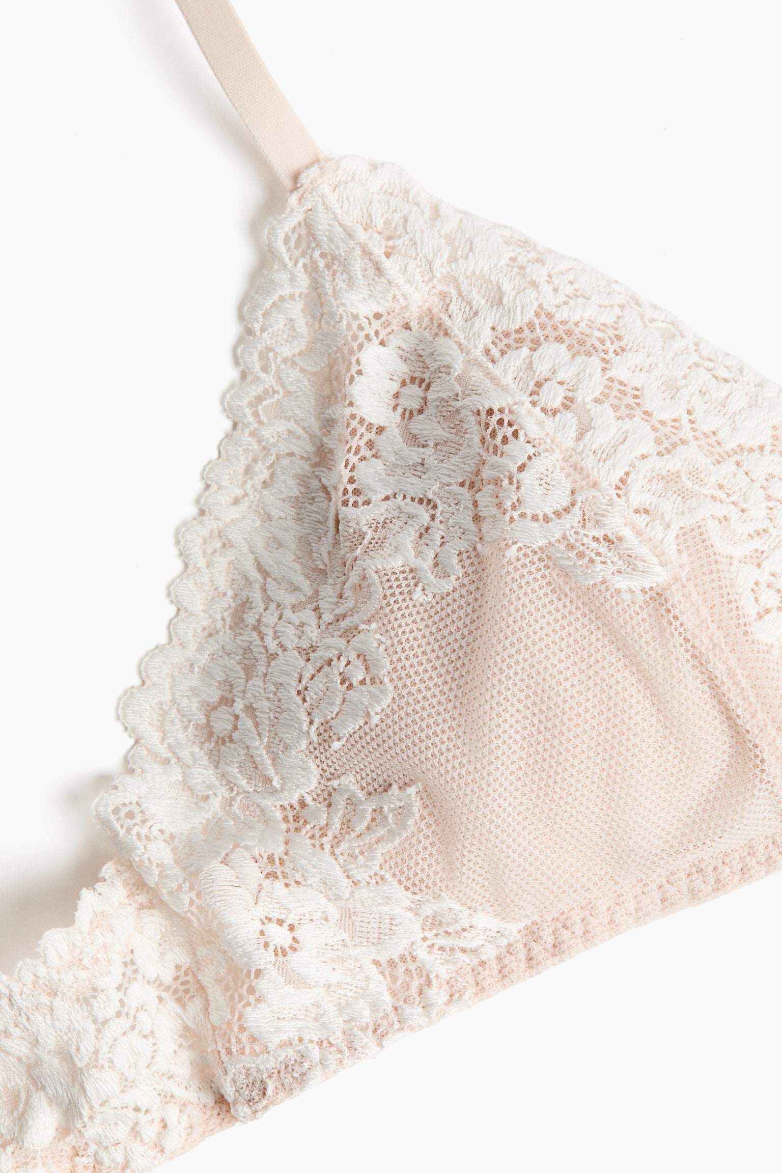 Padded soft lace bra - Light beige/White/Black/Cream/Black/Cream - 2