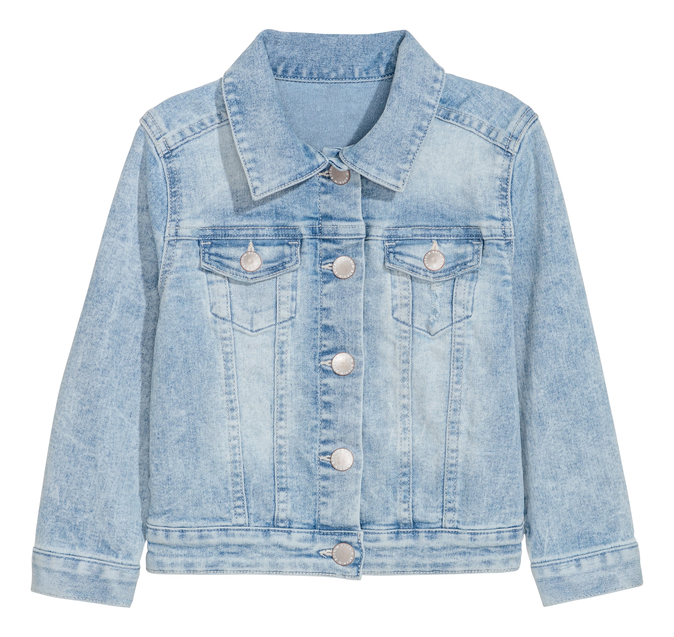 Denim jacket - Long sleeve - Light denim blue - Kids | H&M GB