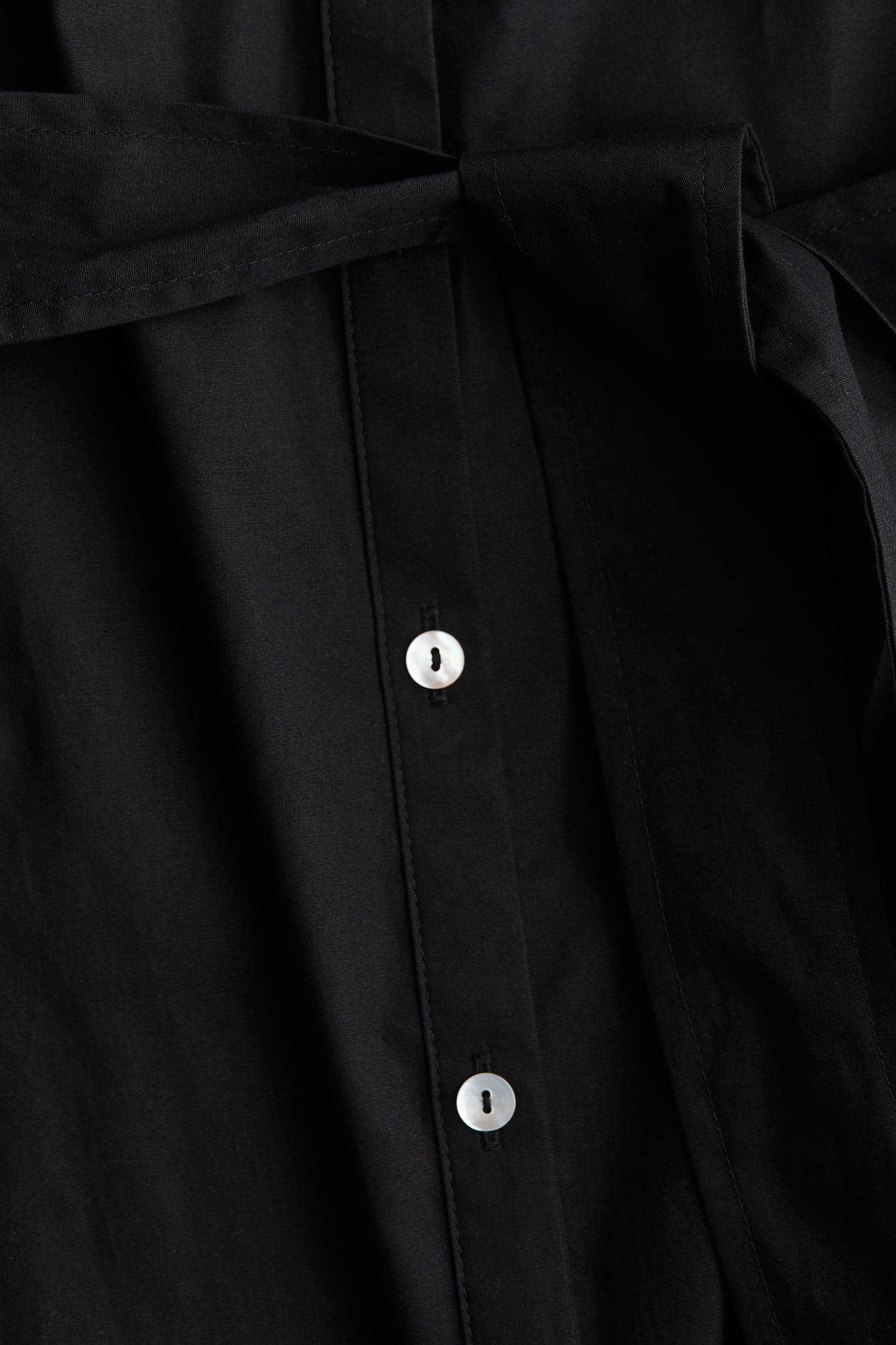 Puff-Sleeved Poplin Dress - image 3