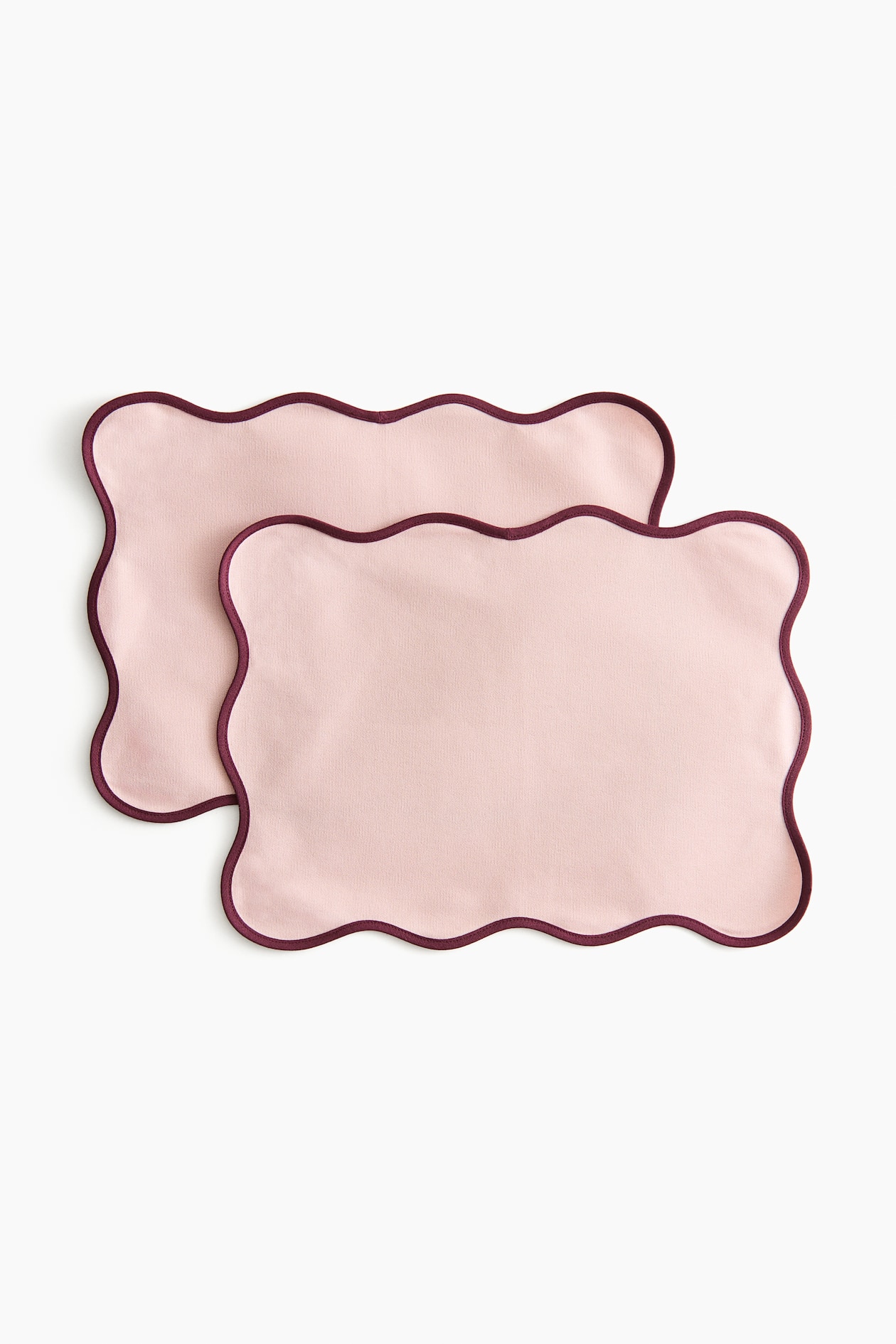 Lot de 2 sets de table déperlants - Rose clair - Home All | H&M FR
