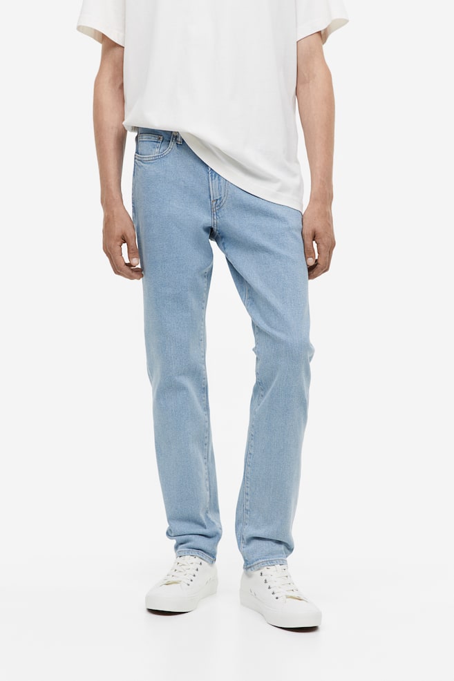 Straight Regular Jeans - Lys denimblå/Mørk denimblå/Sort - 4