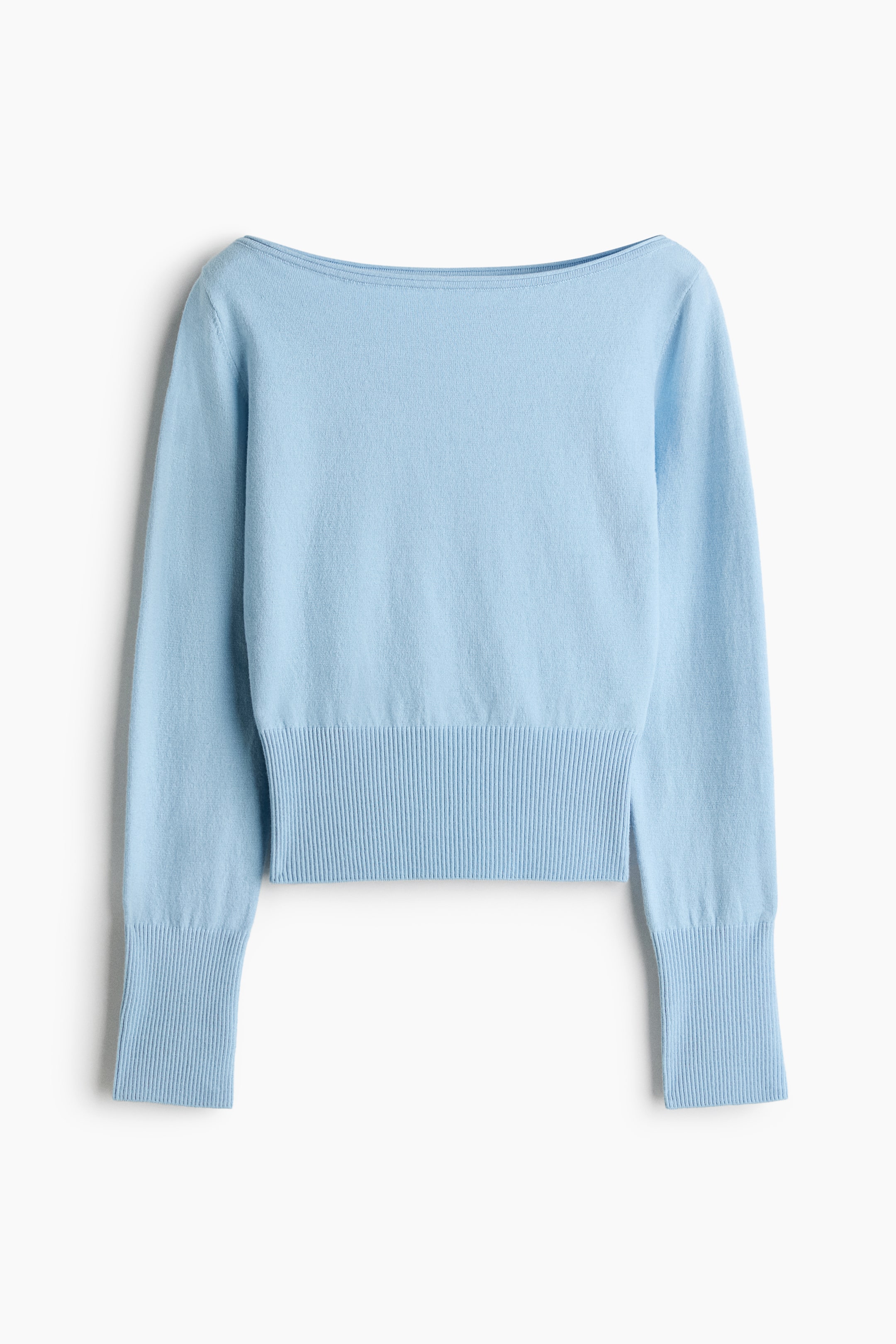 View larger image: Boat-neck jumper - Light blue - Ladies | H&M 1