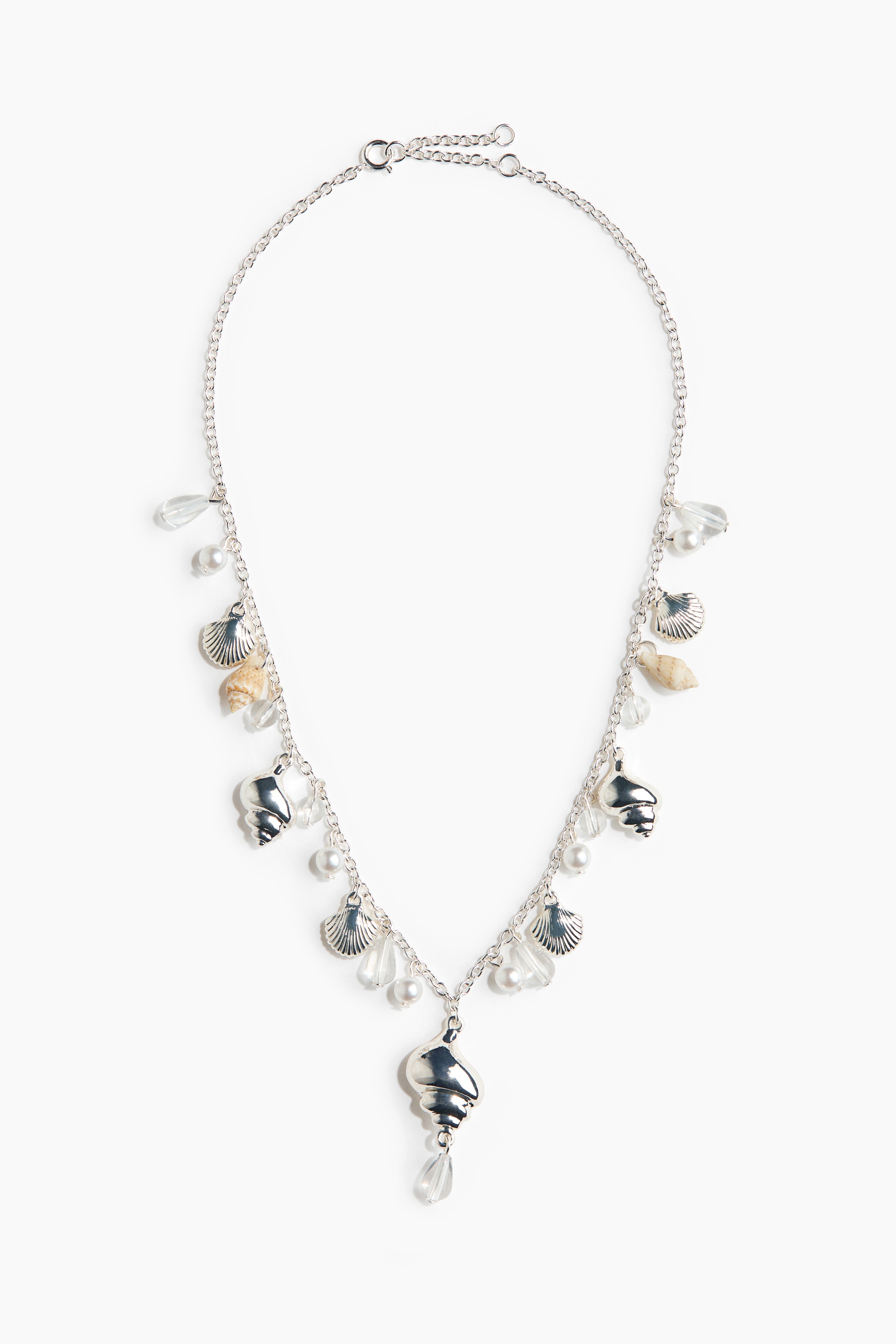 Charm Necklace - Silver-colored