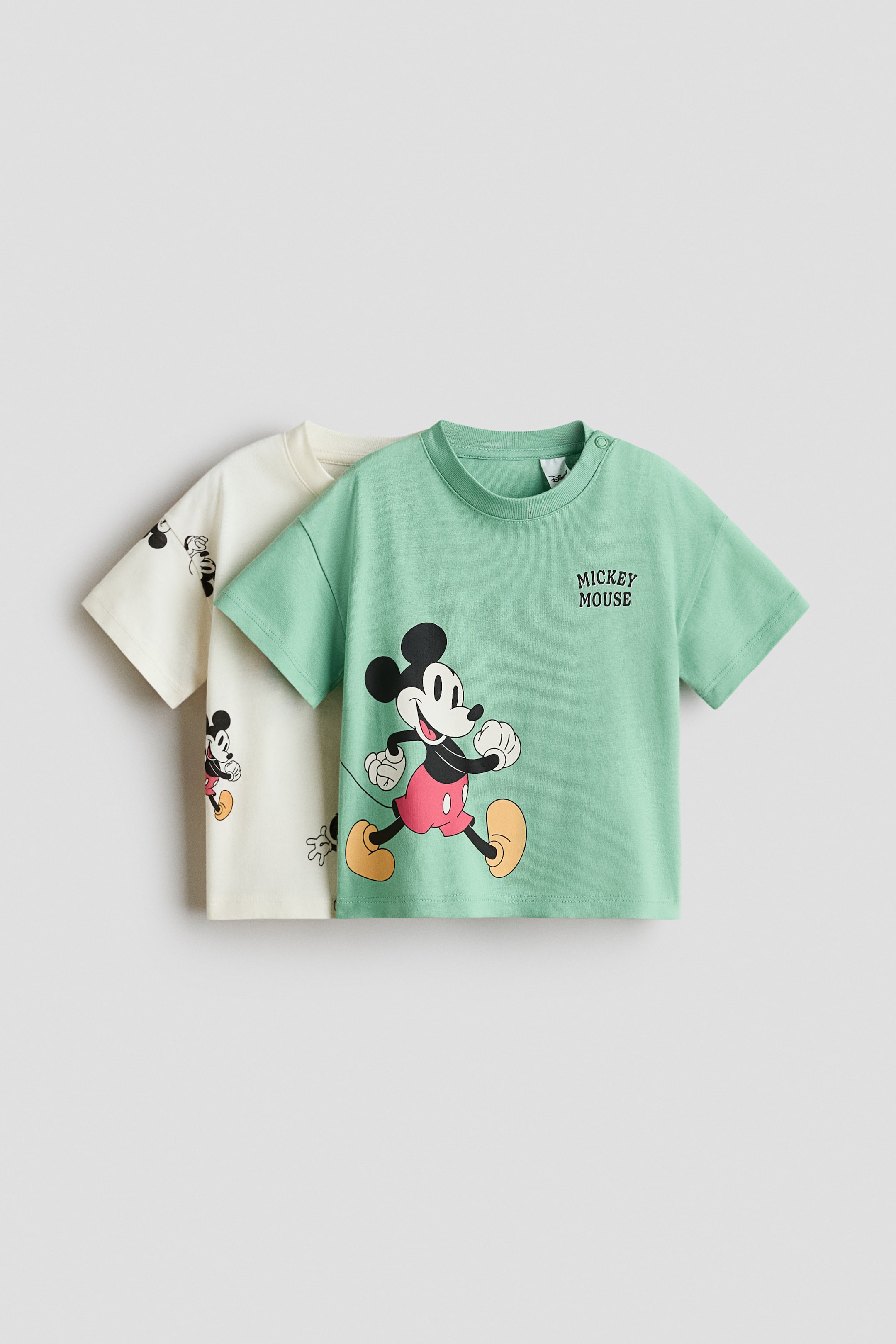 Voir une image plus grande: Lot de 2 T-shirts imprimés - Vert clair/Mickey - ENFANT | H&M CA 1