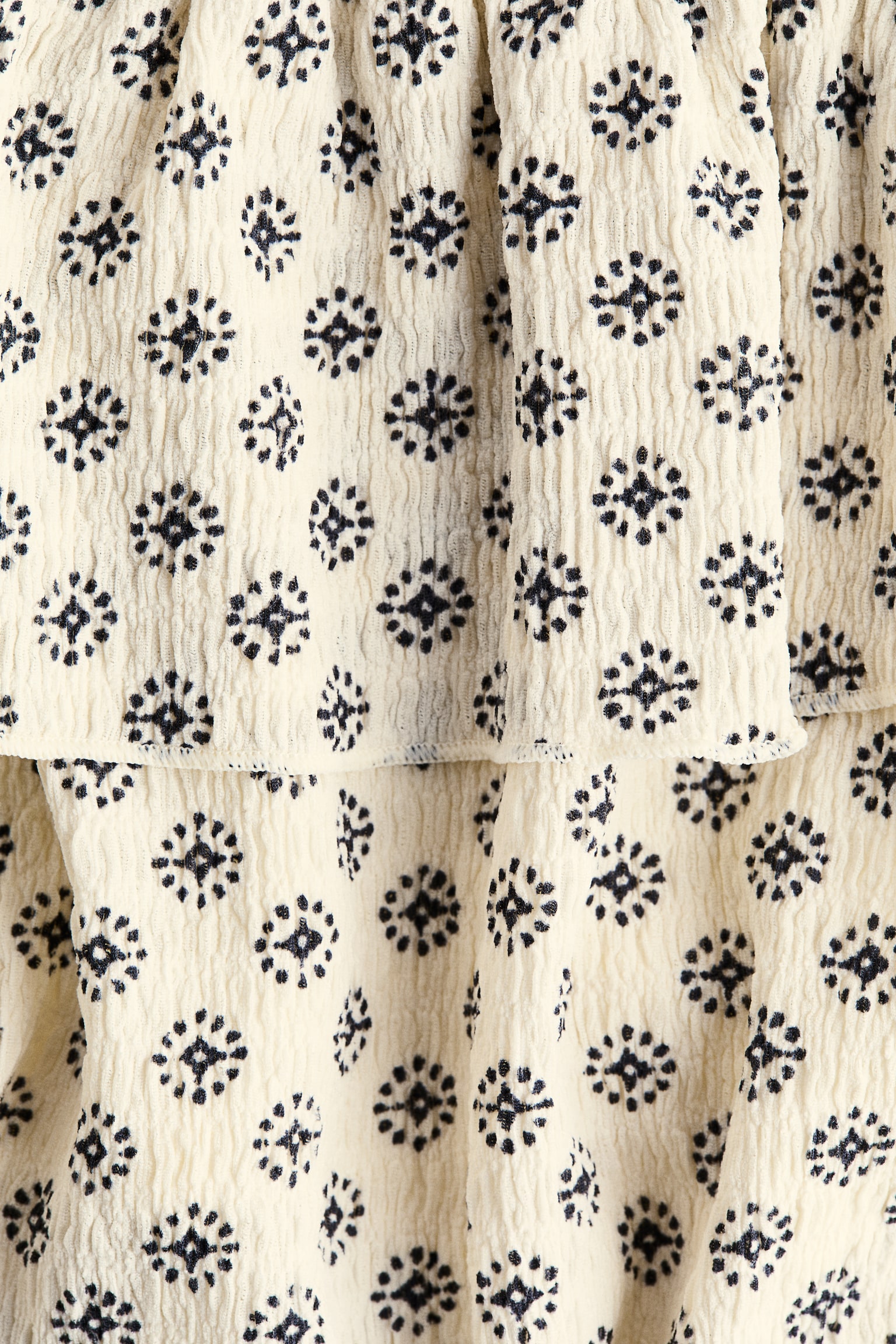 Patterned tiered skirt - Light beige/Patterned - 3