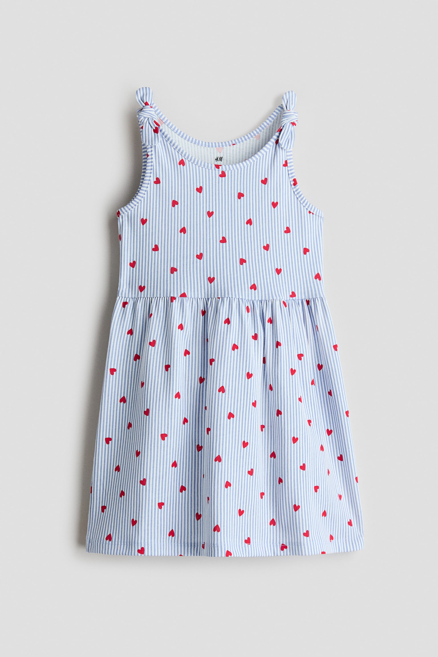 Printed Cotton Dress - Light blue/hearts/Light beige/zebra print/White/floral/Light blue/striped/Pink/floral/Dark blue/patterned/White/pink striped/Pink/watermelons/White/seashells/White/ice cream/Light pink/cherries