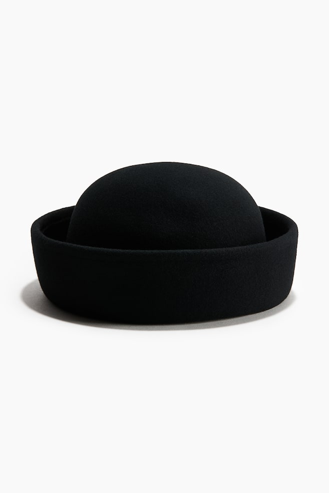 Felted wool hat - Black - 1