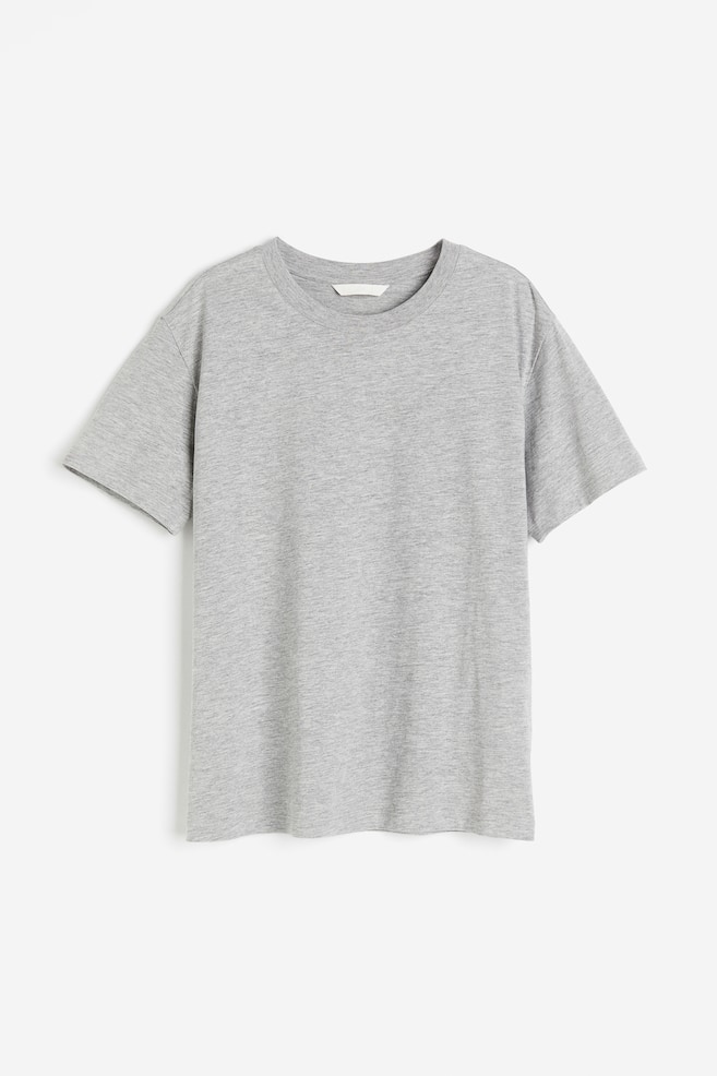 T-shirt en coton - Gris clair chiné/Blanc/Noir/Crème/rayures noires/dc/dc - 2