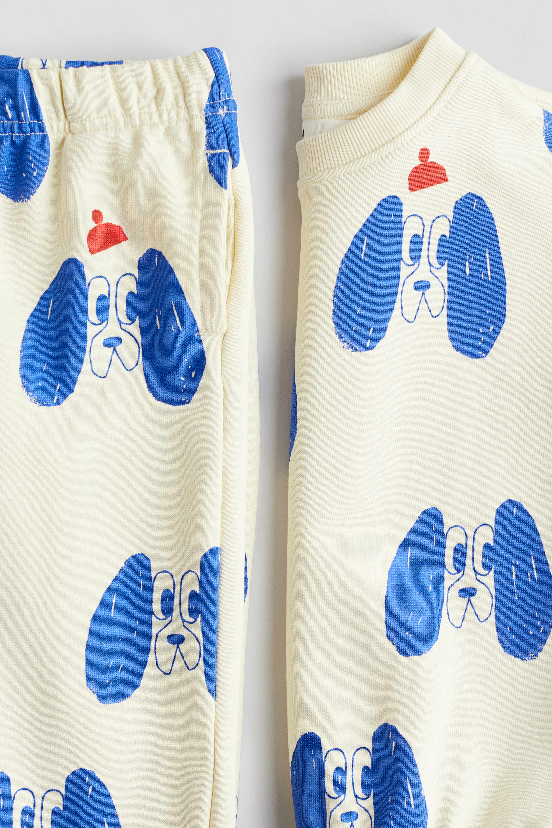 2-piece Sweatsuit - Beige/Bonjour Mon Ami - Kids | H&M US