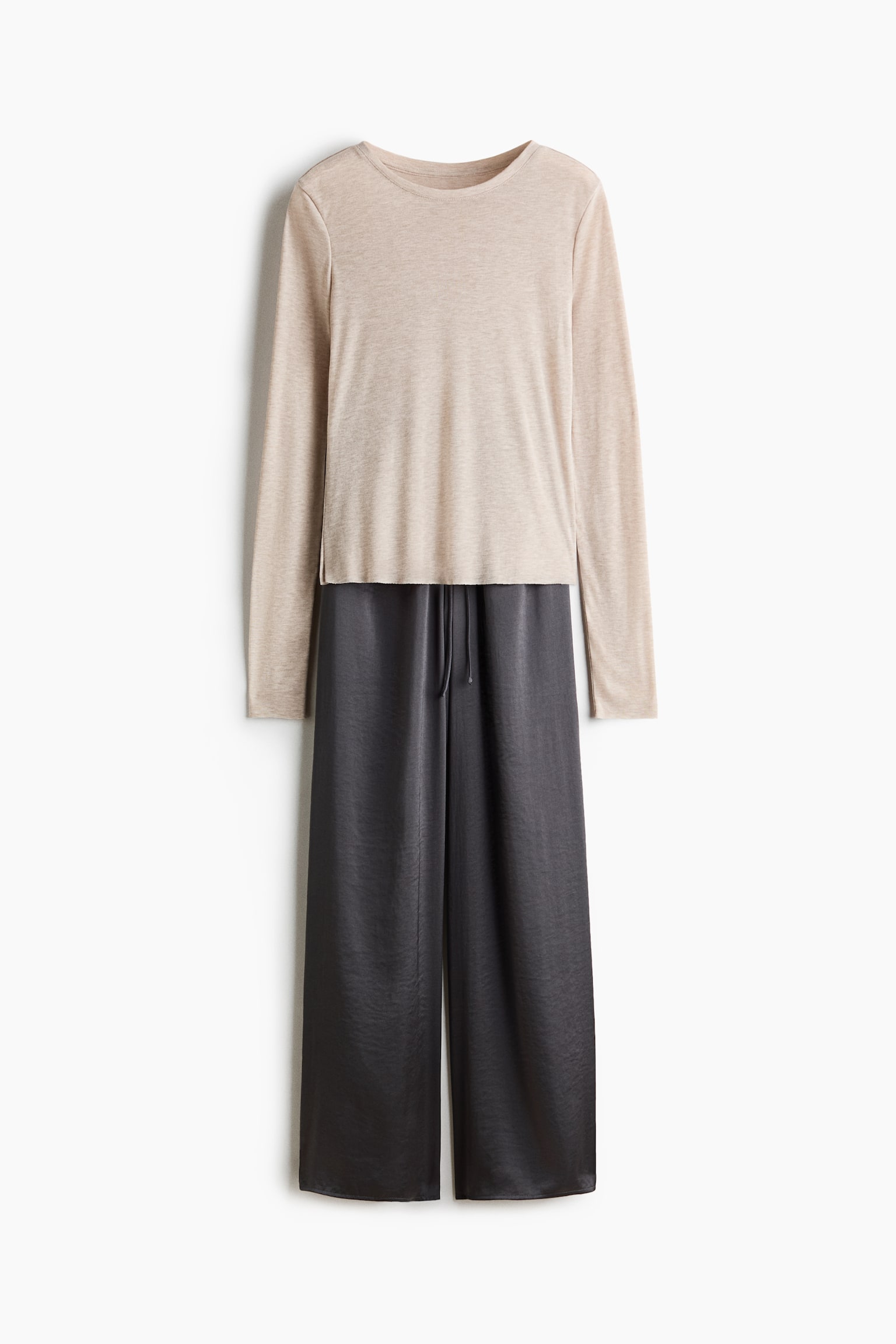 Printed pyjamas - Light beige marl