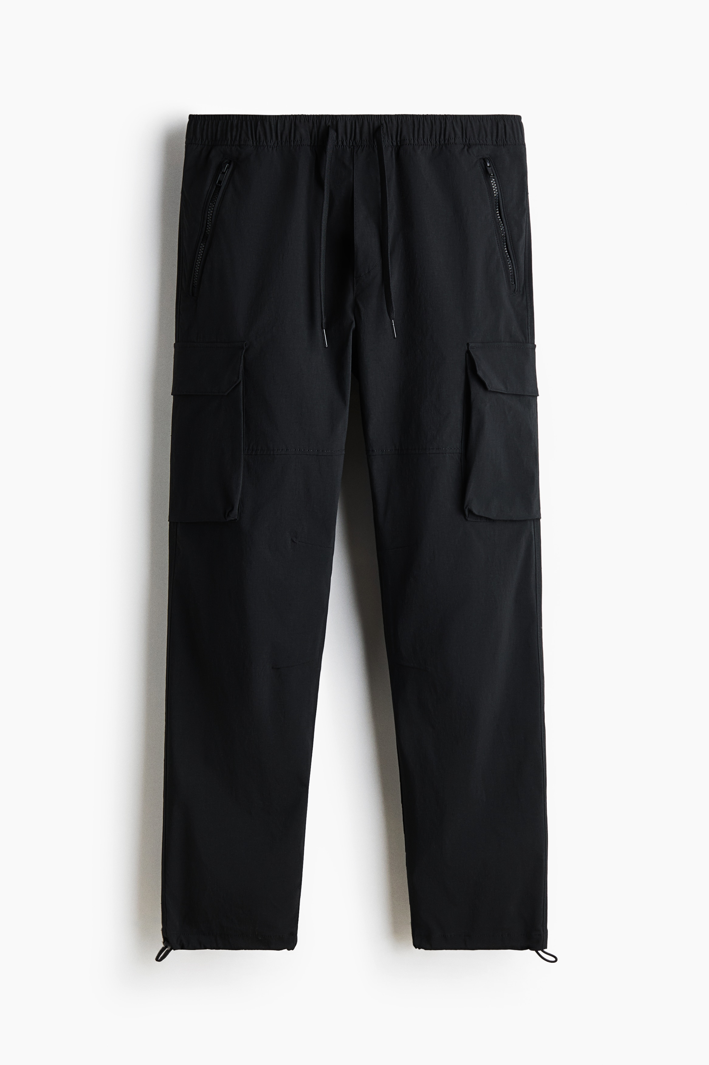Regular Fit Nylon cargo trousers - Black/Dark gray