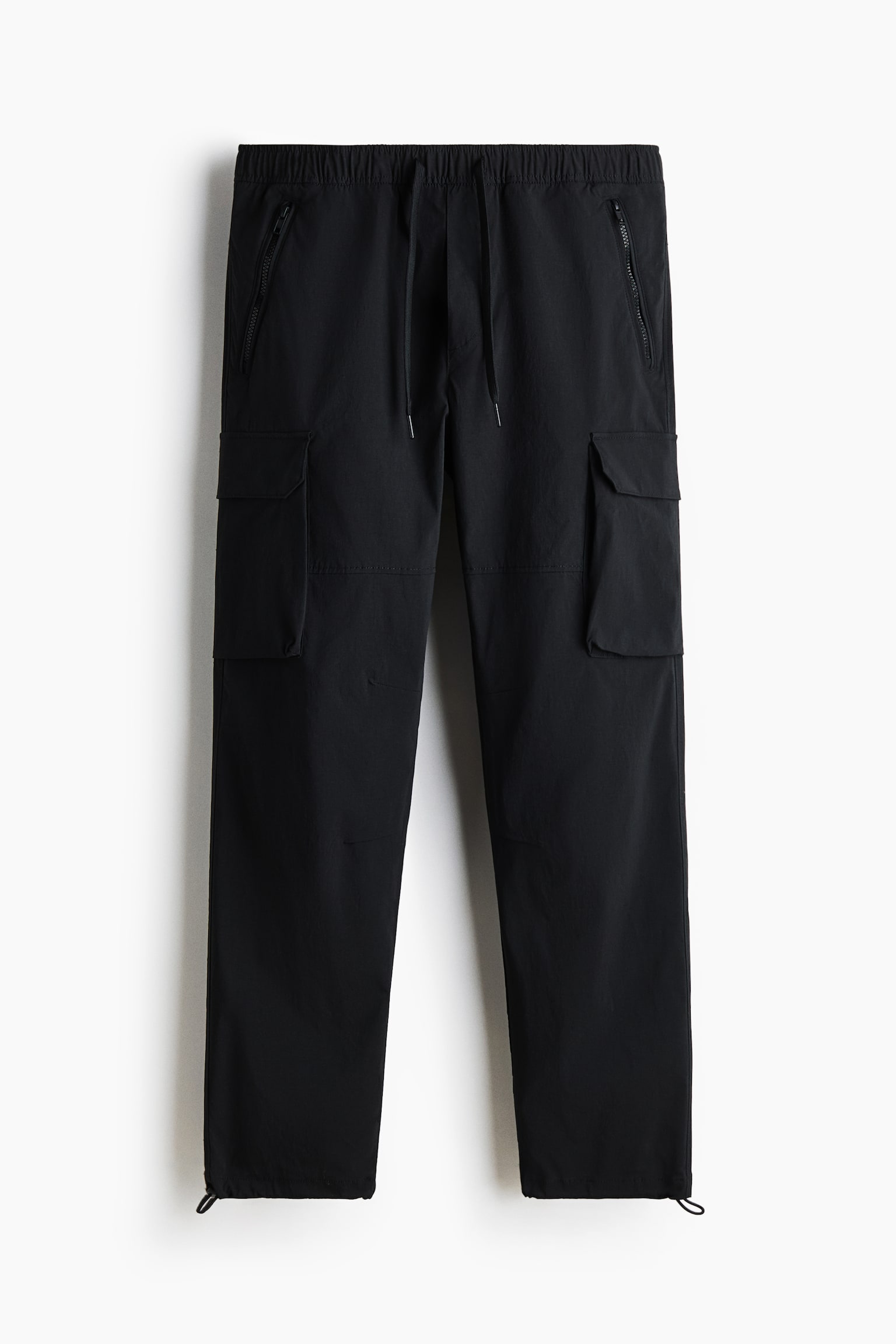Regular Fit Nylon cargo trousers - Black/Dark grey
