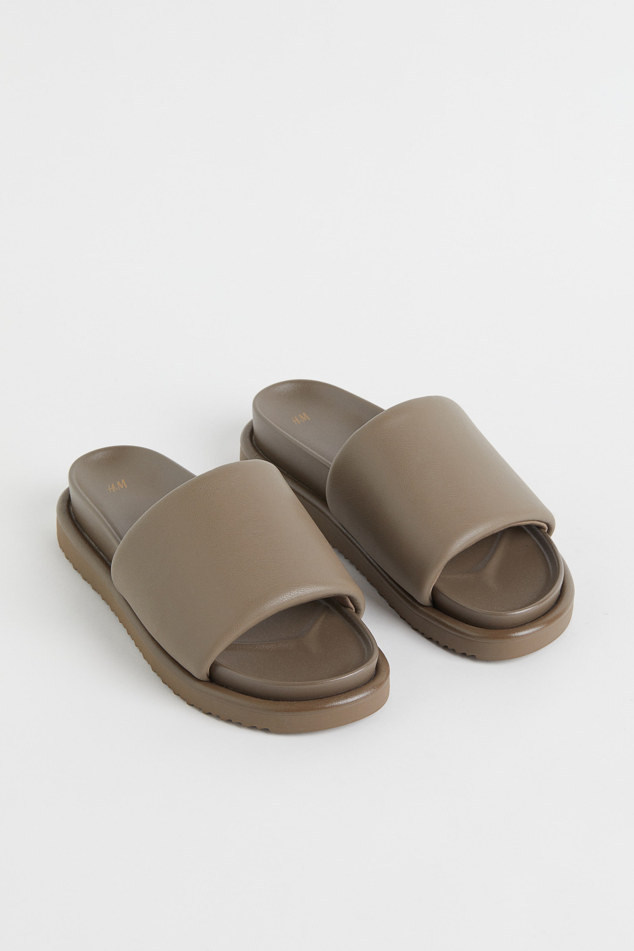 Slides - No heel - Dark taupe - Ladies | H&M US 