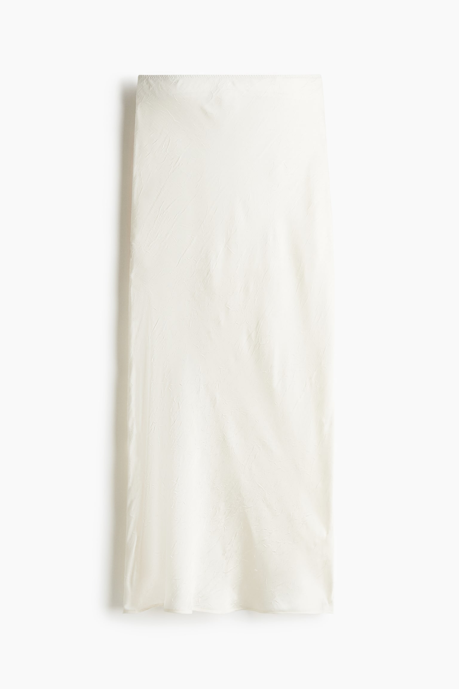 Женская юбка H&M Crinkled Satin Maxi, цвет: Кремовый — фото 1