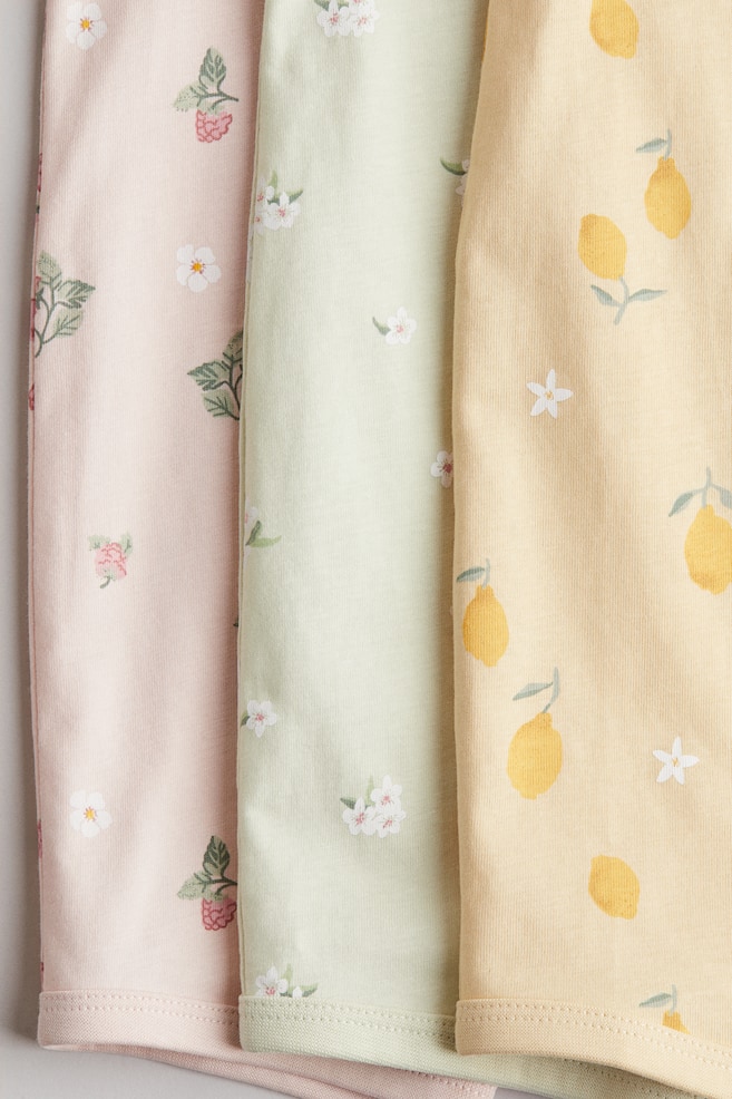 Pack de 3 pijamas enteros de algodón-Amarillo/Limones - 2
