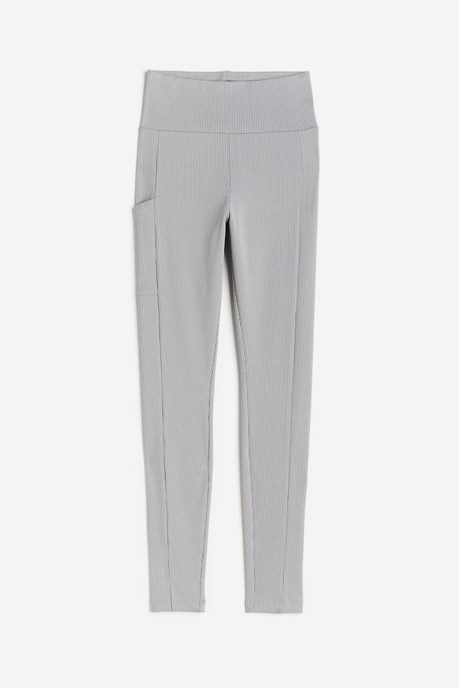 Pocket-detail Leggings - Light gray - 1