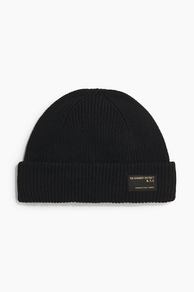 Rib-Knit Beanie - Black/N.Y.C/Gray melange/Dark purple/Cream - 1