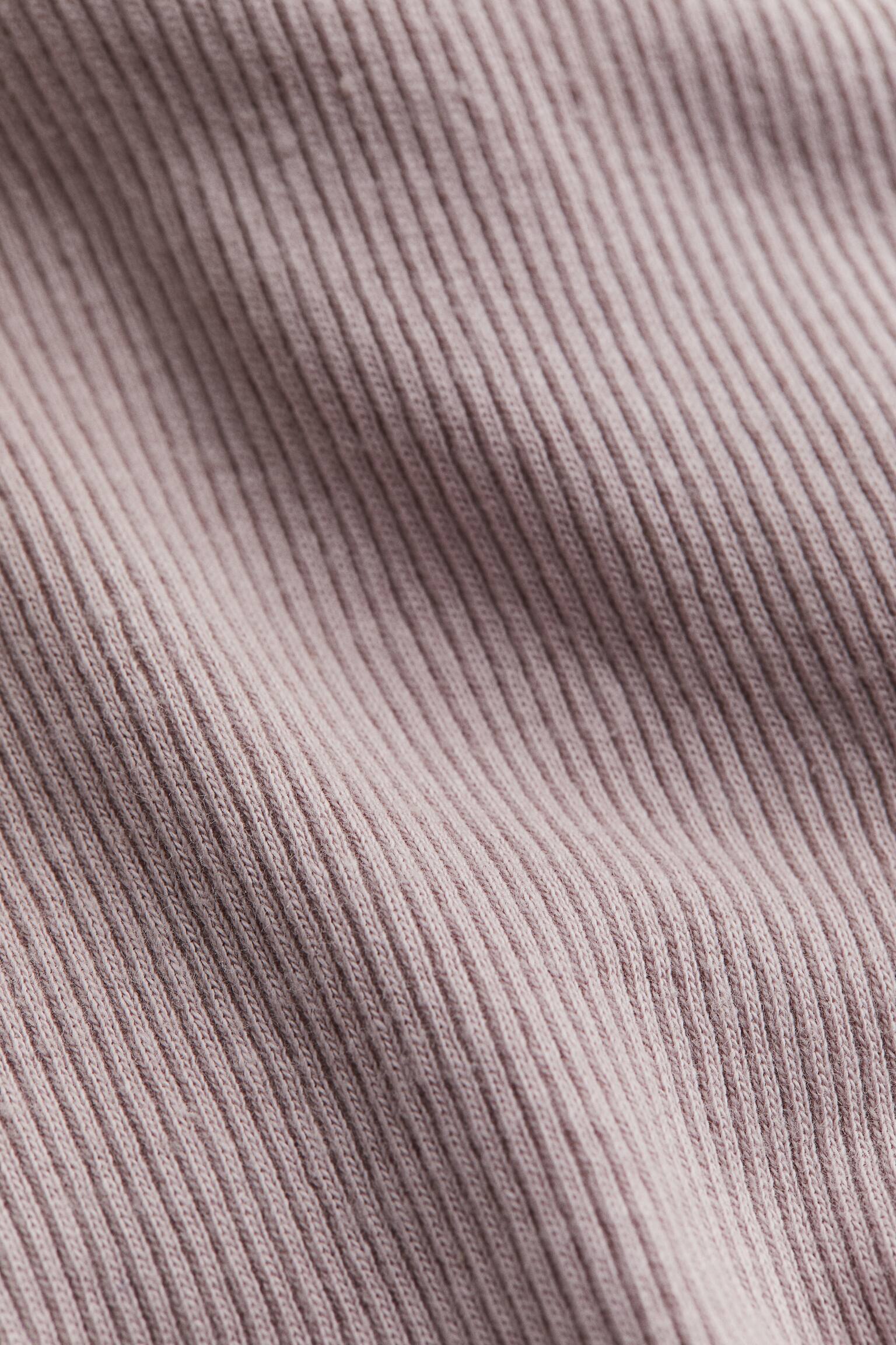 Áo lửng gân nổi - Màu hồng khói nhạt - 2