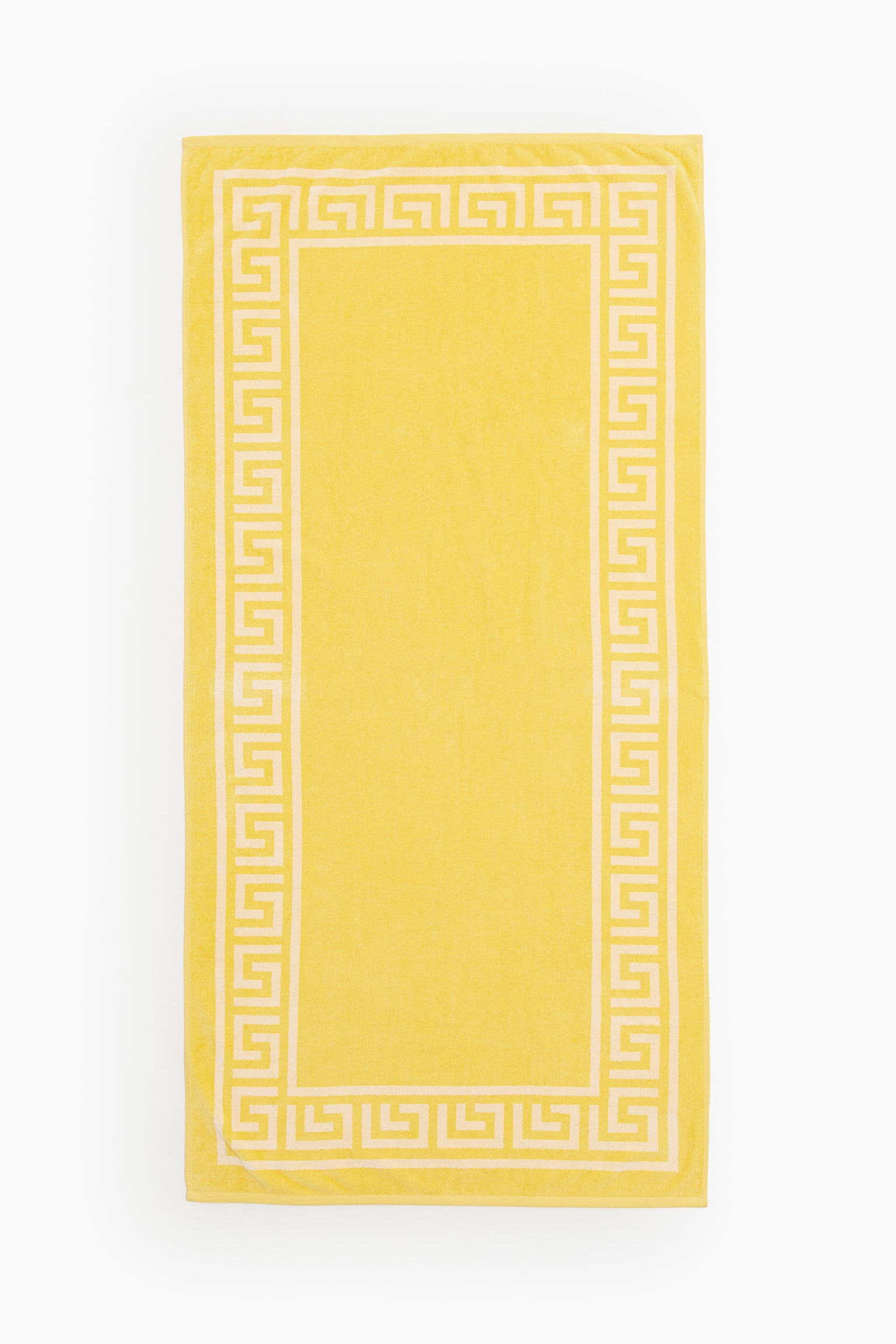 Greek key beach towel - Yellow/White/Green/White/Orange/Pink - 1