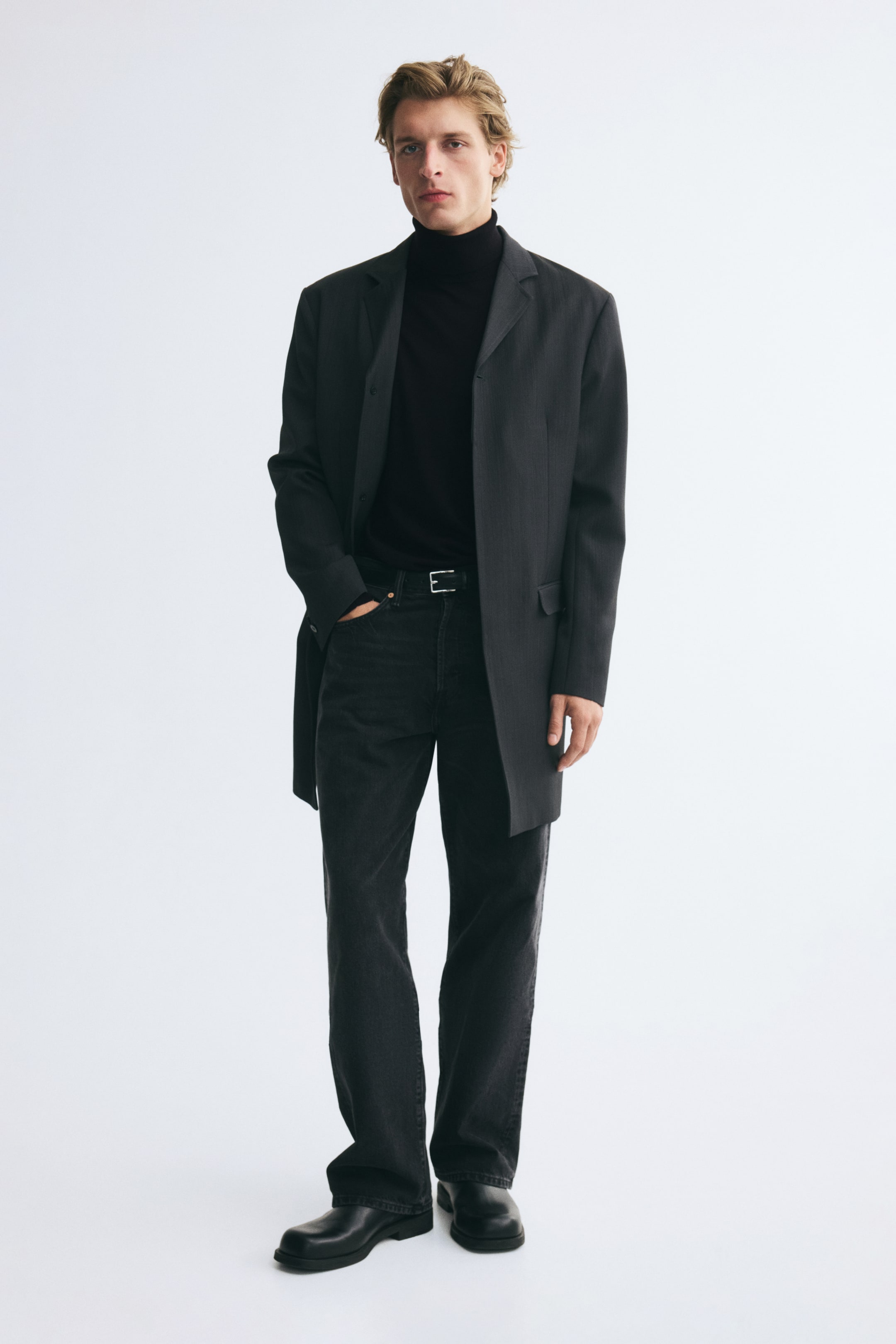 Regular-Fit Turtleneck Merino Wool Sweater