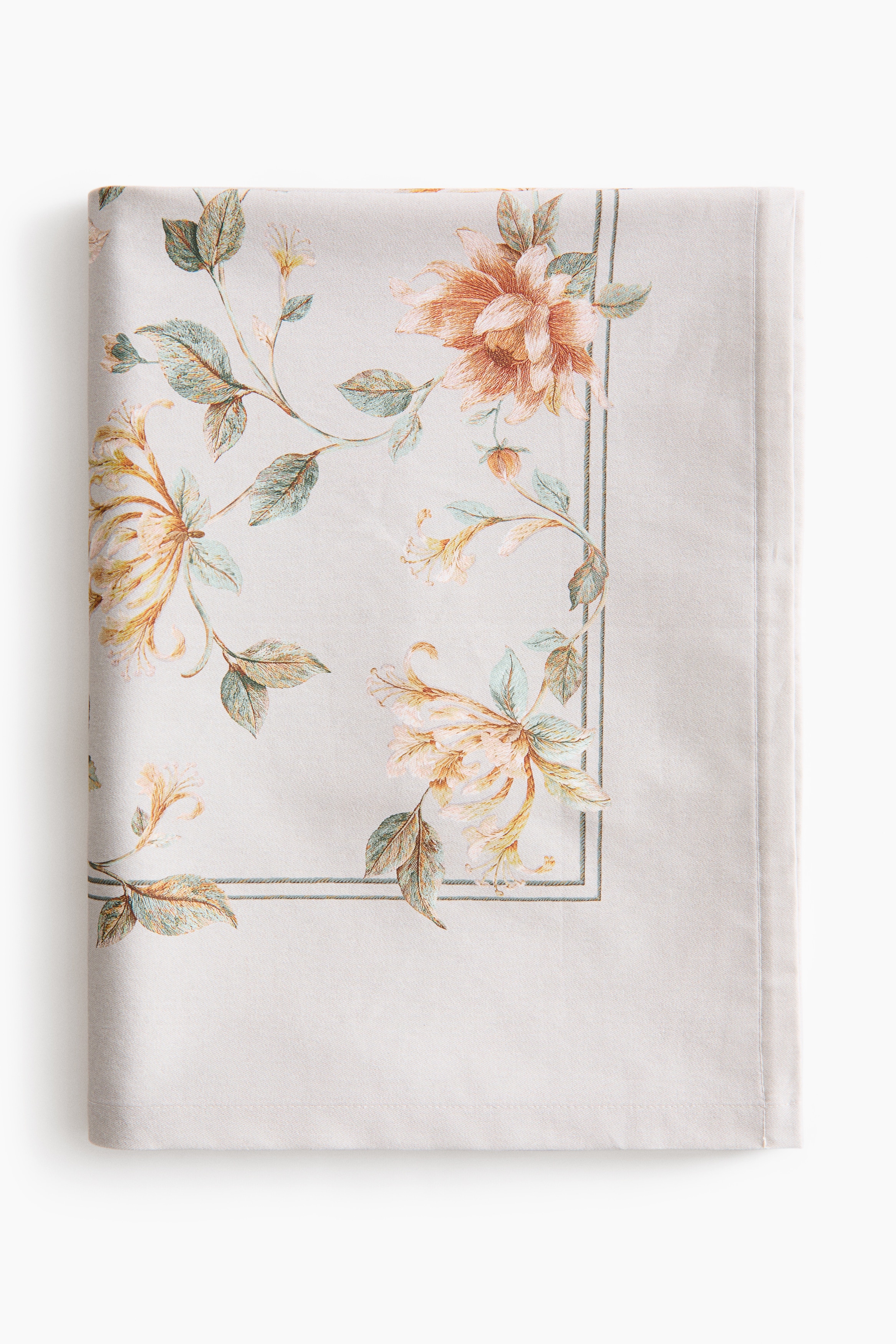 Grande nappe fleurie en twill de cotonModèle