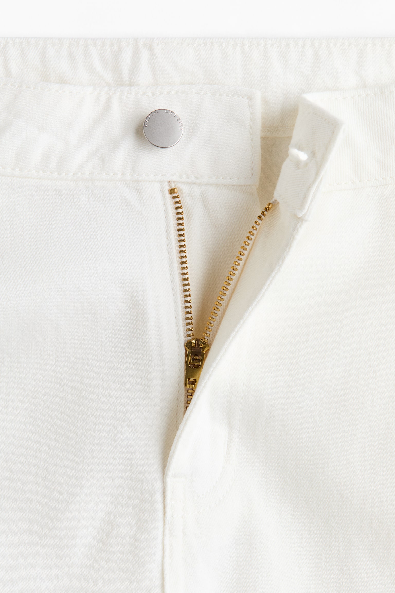 Calças largas em sarja - Creme/Azul denim pálido/Rosa claro - 3