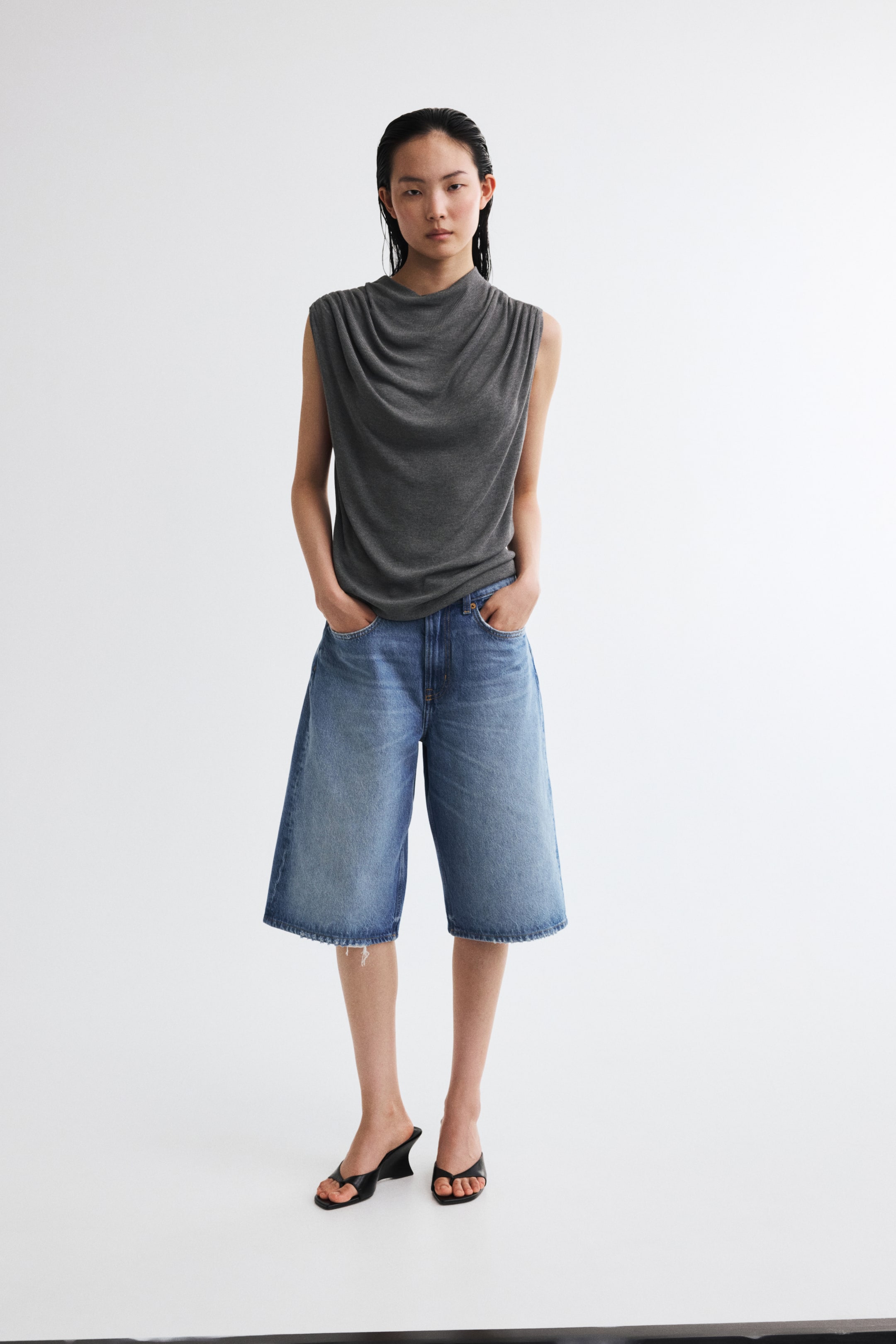 Draped Knit Top