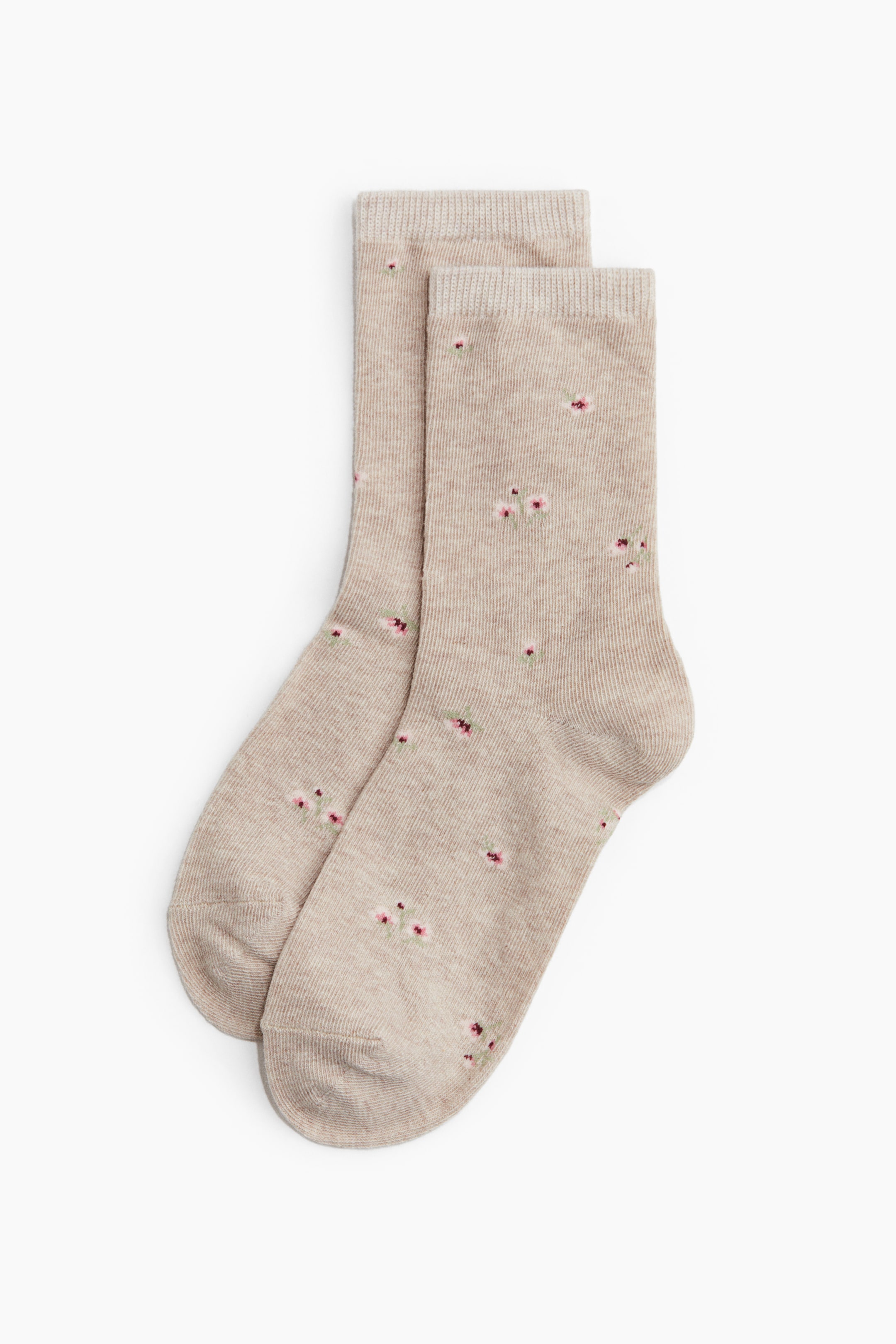 View larger image: 7-Pack Socks - Beige melange/floral - Ladies | H&M CA 2