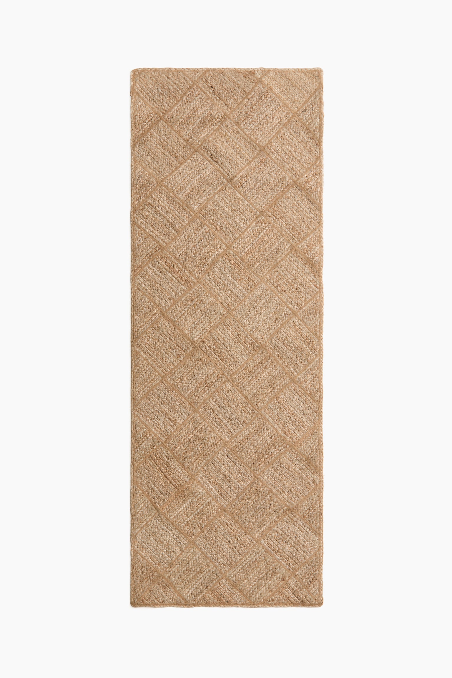 Braided jute runner rug - Beige