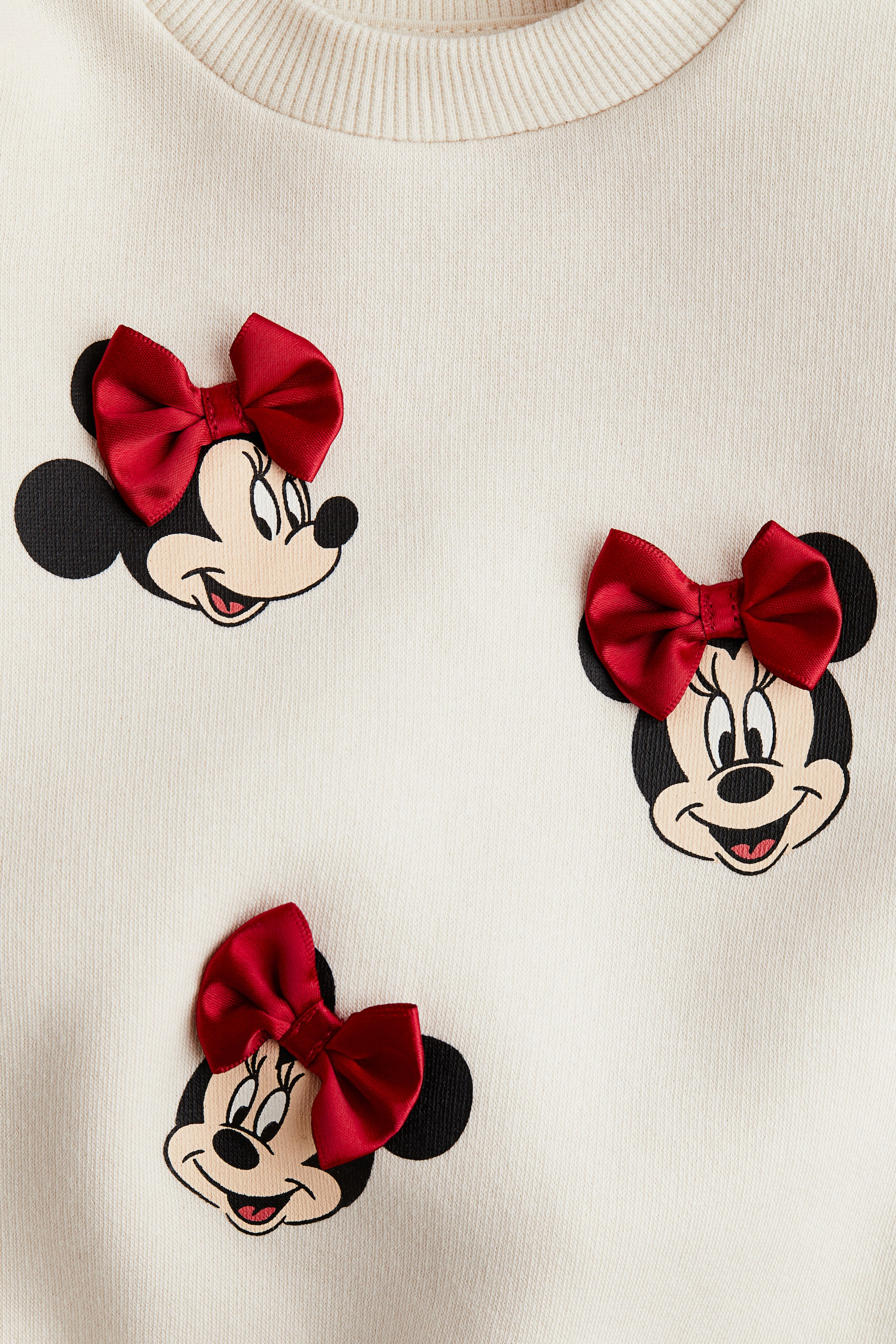 View larger image: Printed brushed-inside sweatshirt - Light beige/Minnie Mouse - Kids | H&M 2