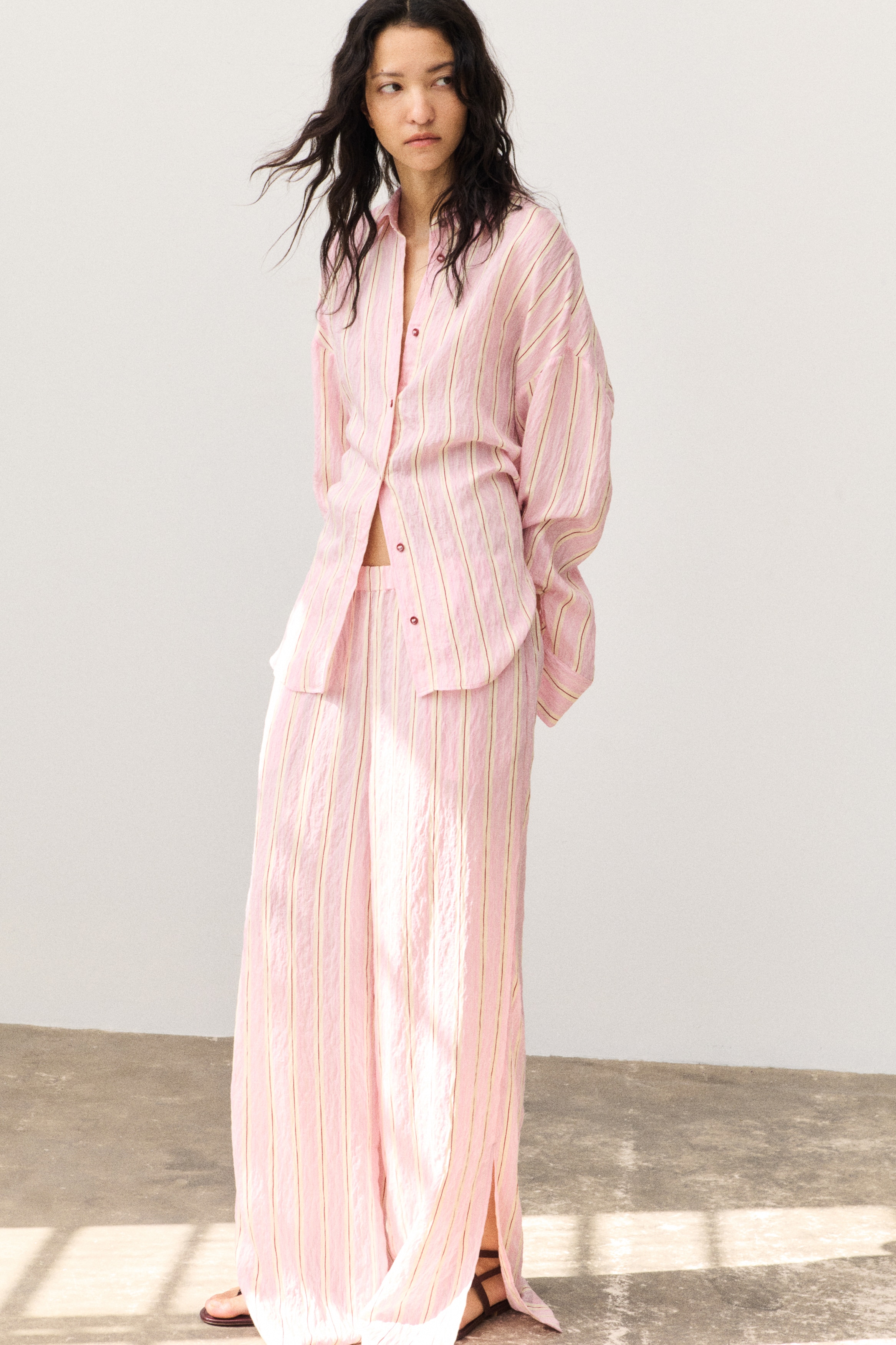 Pull-on broek - Roze/gestreept/Lichtblauw/gestreept