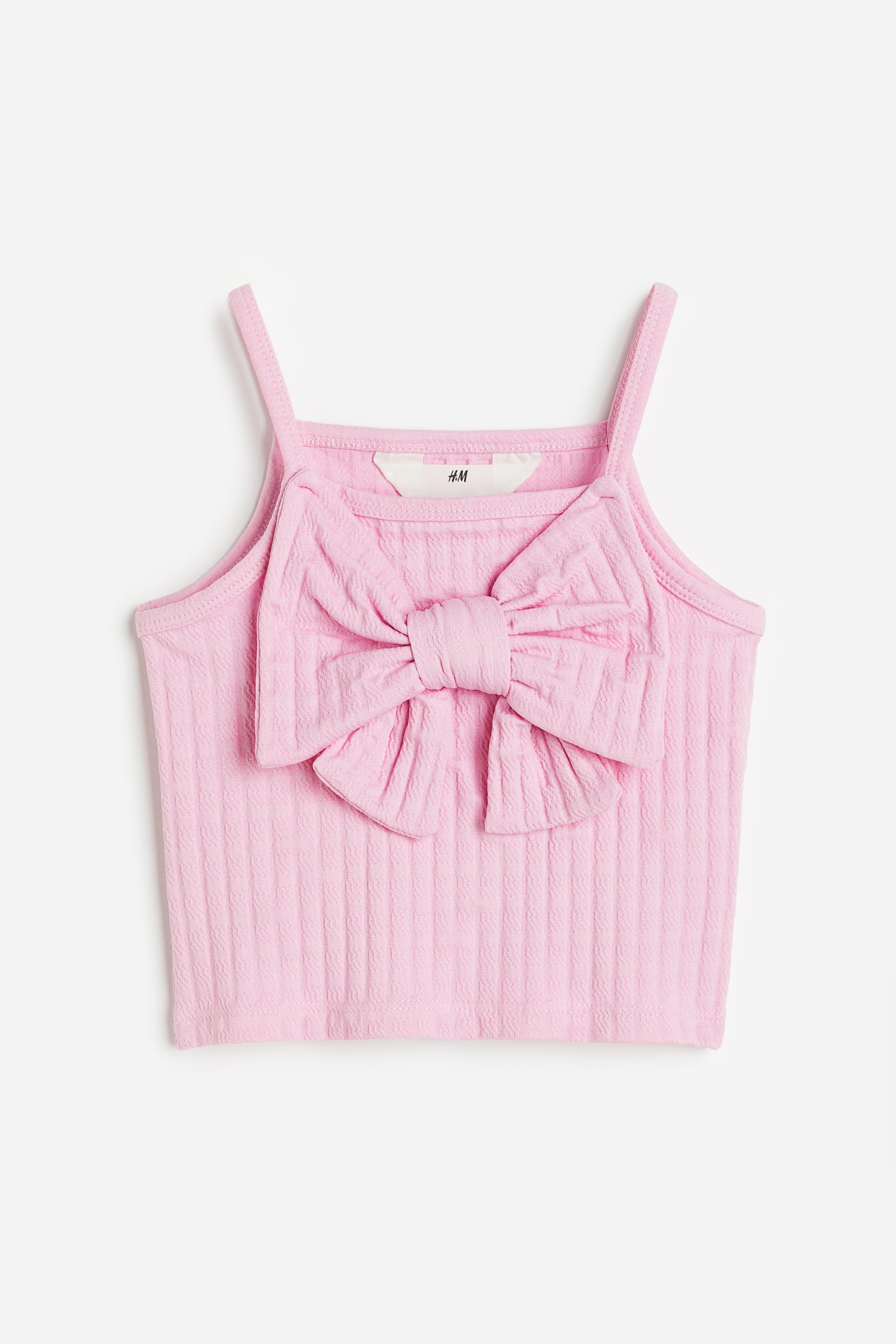 View larger image: Bow-detail strappy top - Light pink - Kids | H&M SG 1