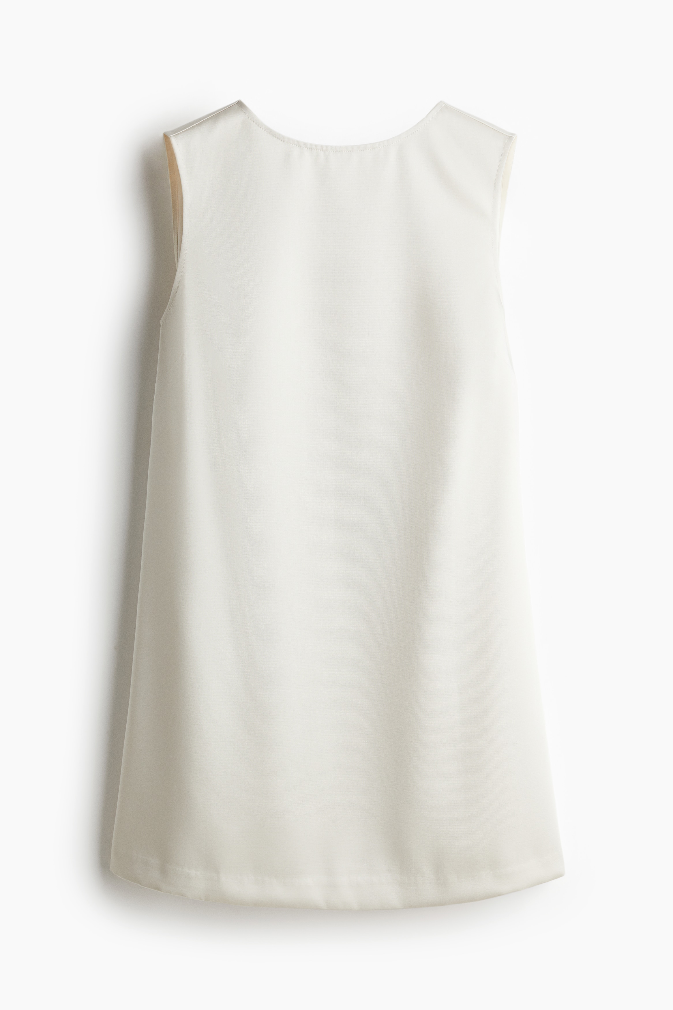 Ladies - Cream Deep-back dress - Size: L  - H&M