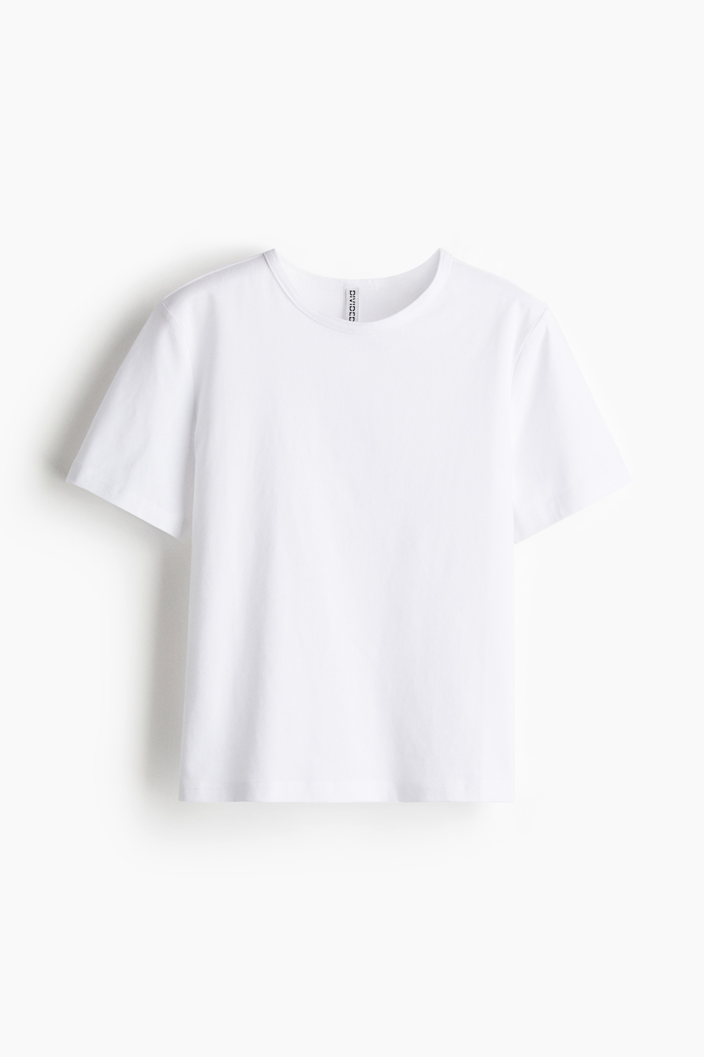 Cotton jersey T-shirt - White/Black/Light grey marl
