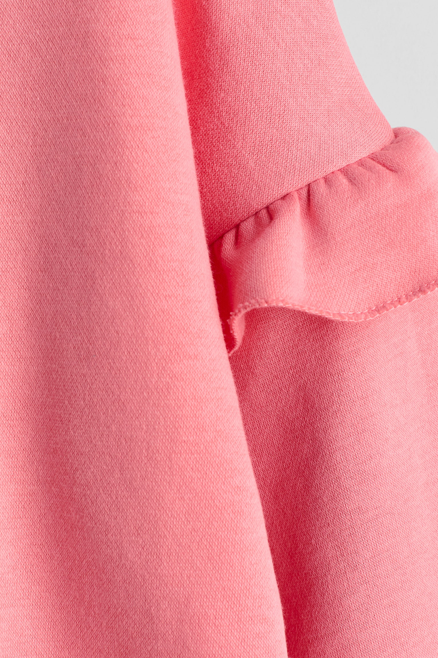 Світшот з оборкою - Коралово-рожевий/М’ятно-зелений/Темно-сірий/сердечка/Темно-червоний/Світло-фіолетовий/Рожевий - 2