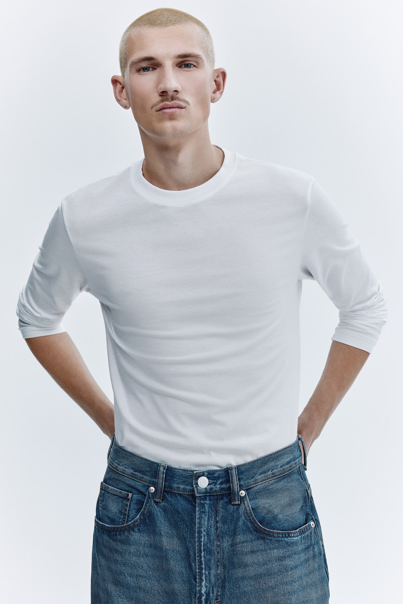 Maglia in jersey Regular Fit - Bianco/Nero/Marrone scuro/Blu navy - 3