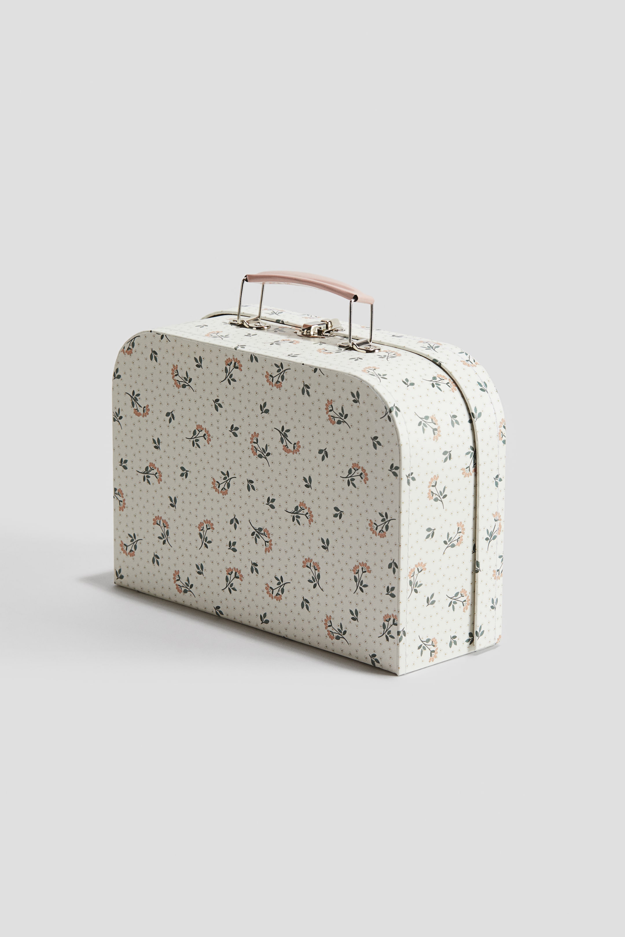 Cardboard suitcase - White/Flowers - Kids | H&M GB 2