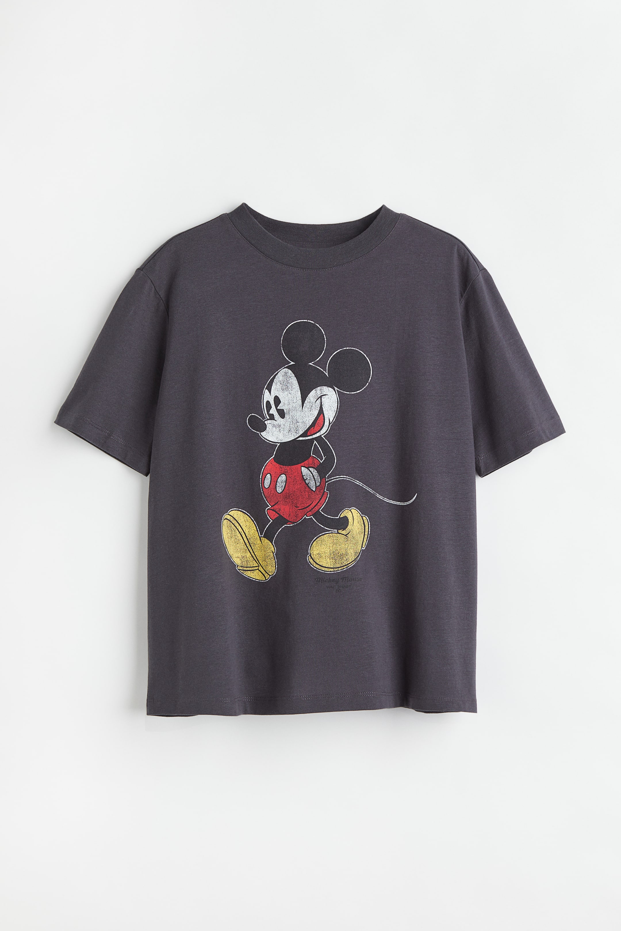 View larger image: T-shirt with a motif - Dark grey/Mickey Mouse - Ladies | H&M 1